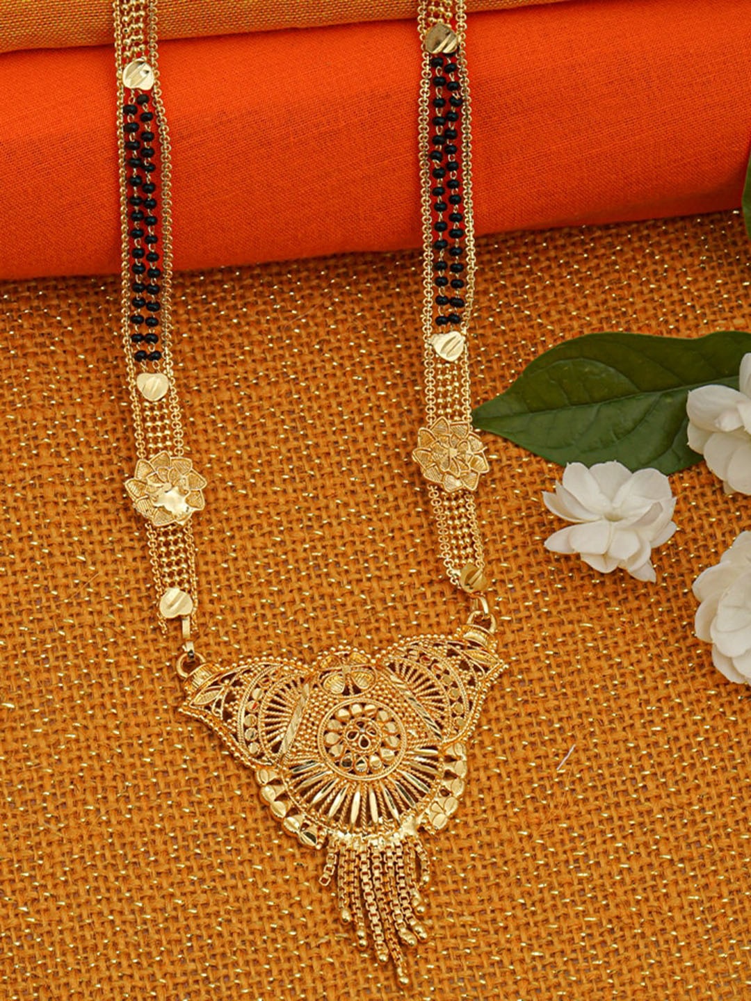 

Ramdev Art Fashion Jwellery Gold-Plated Beaded Mangalsutra