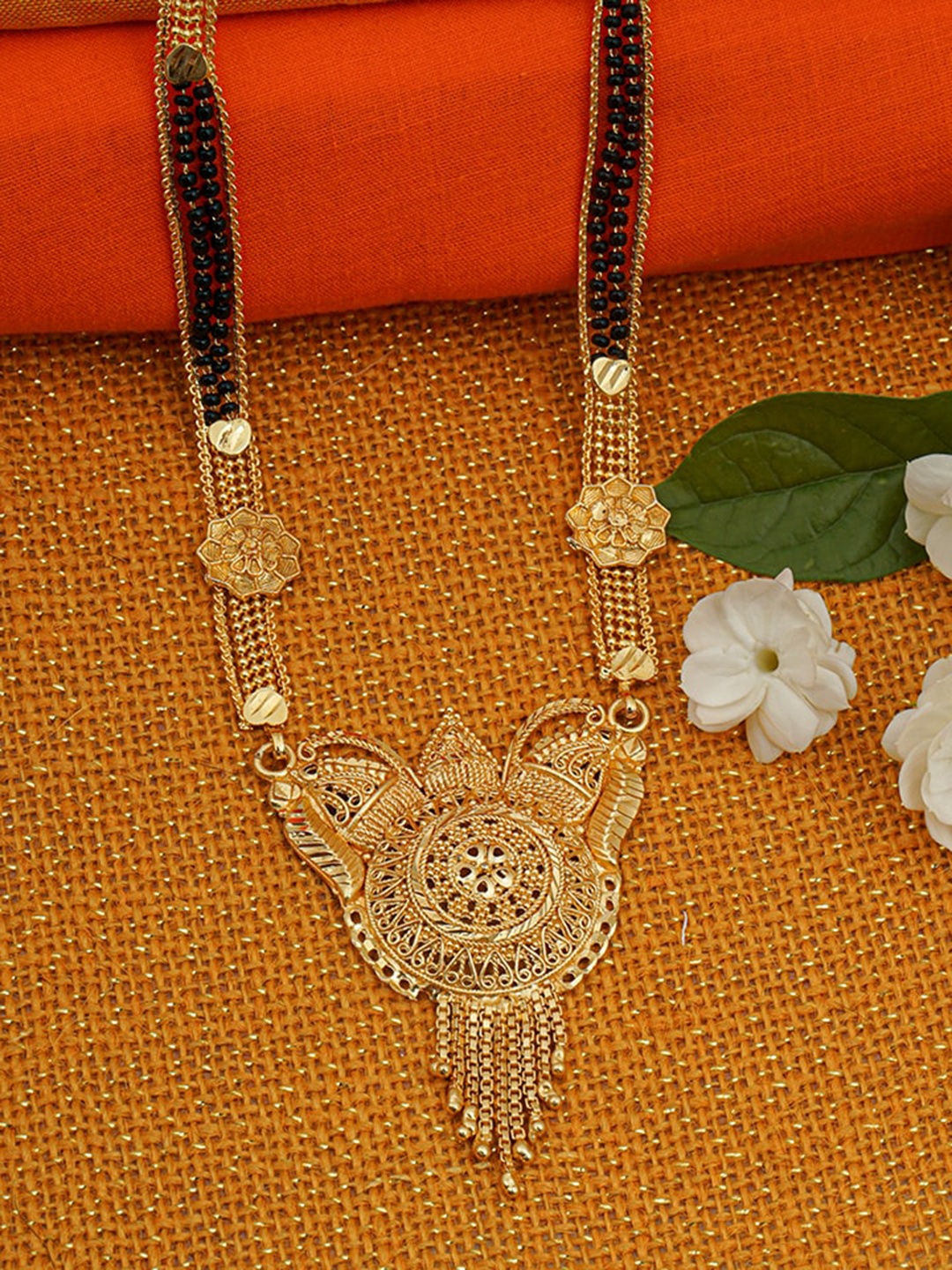 

Ramdev Art Fashion Jwellery Gold-Plated Beaded Mangalsutra