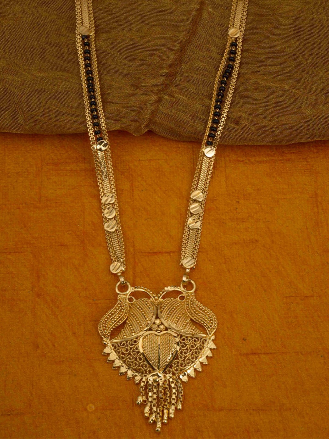 

Ramdev Art Fashion Jwellery Gold-Plated Beaded Mangalsutra