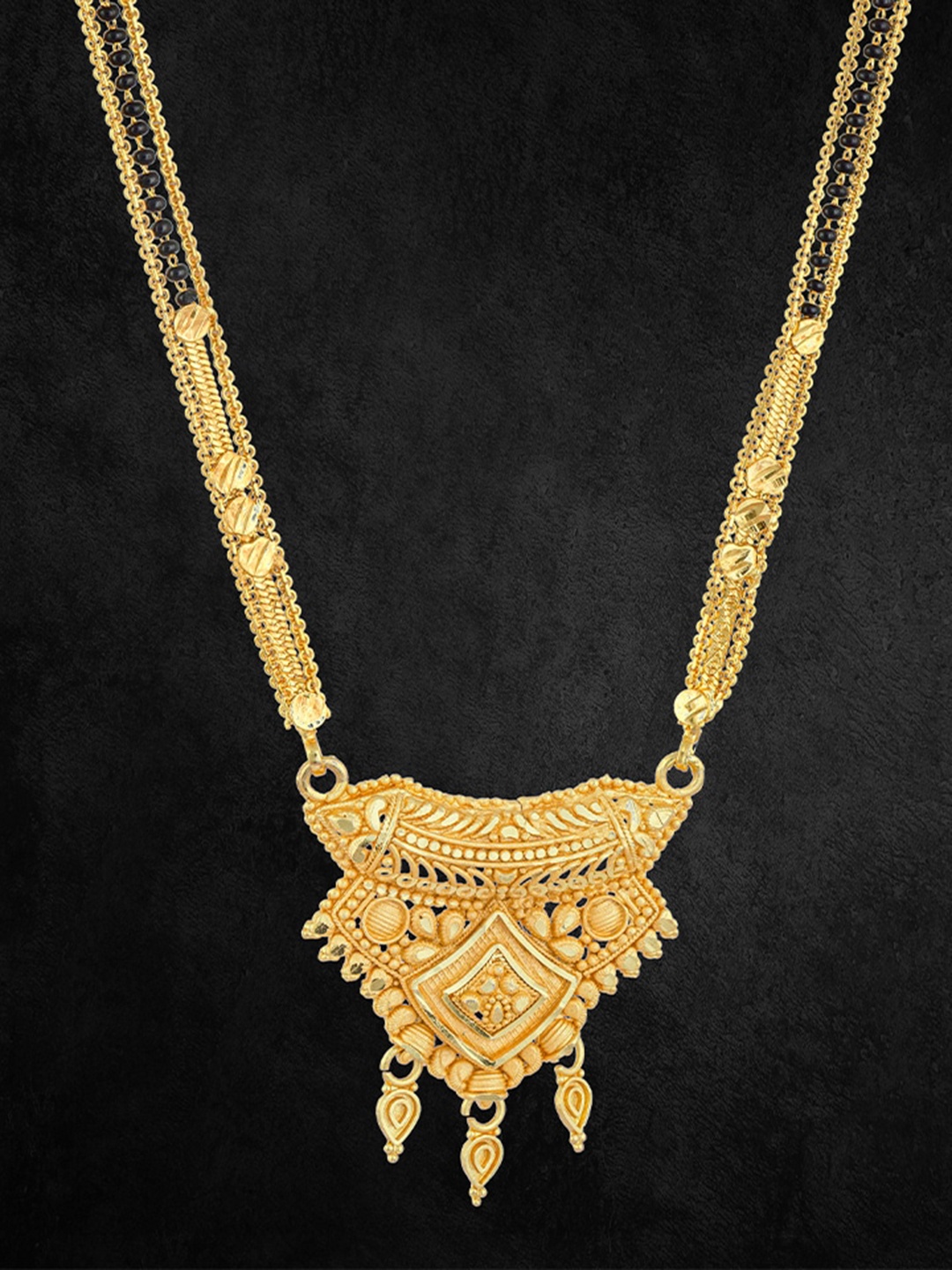 

Ramdev Art Fashion Jwellery Gold-Plated Beaded Mangalsutra