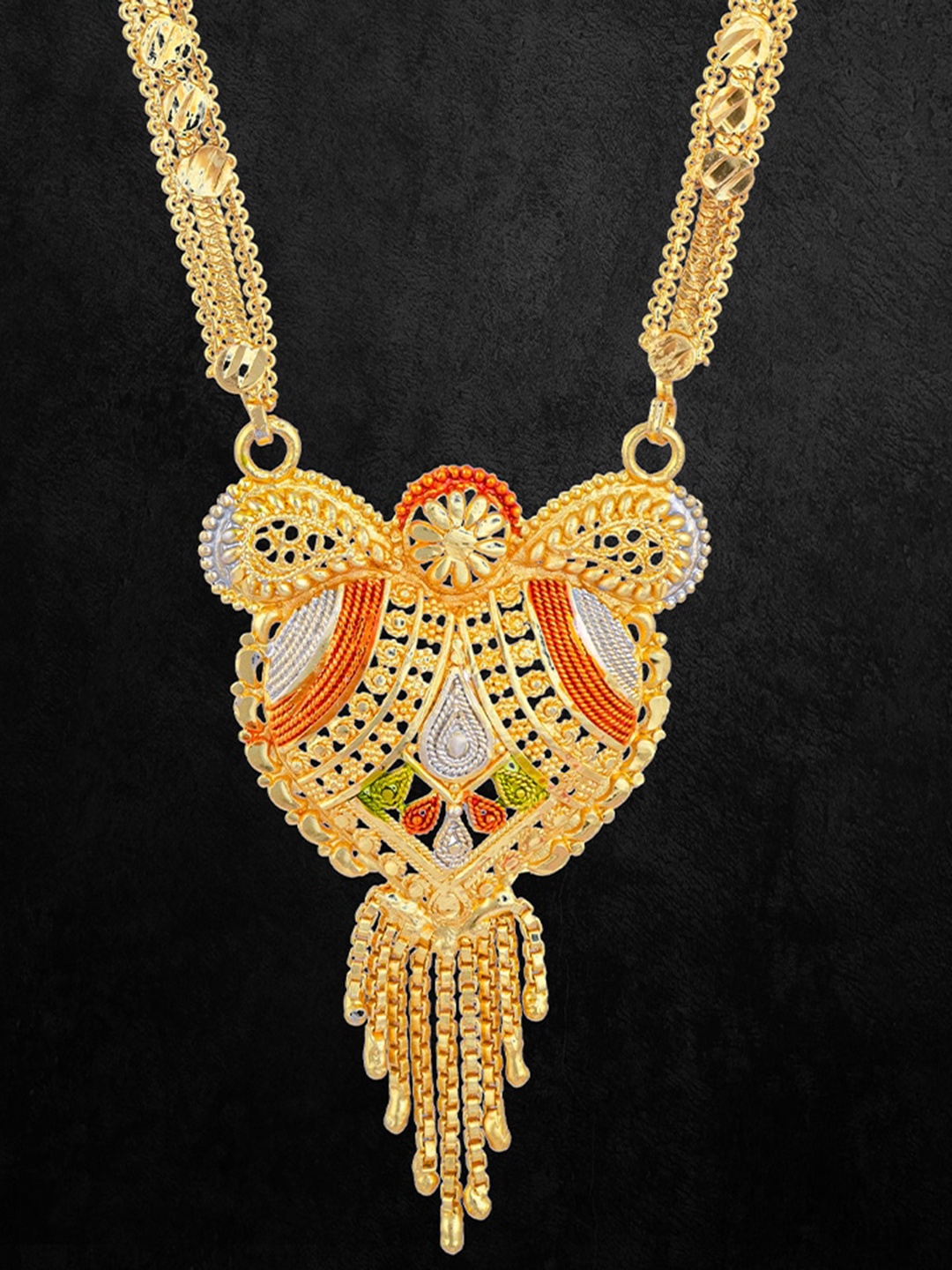 

Ramdev Art Fashion Jwellery Gold-Plated Beaded Mangalsutra