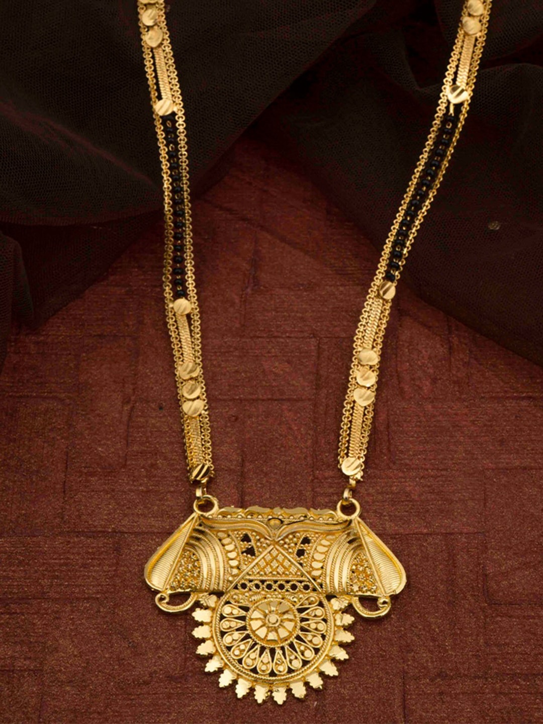 

Ramdev Art Fashion Jwellery Gold-Plated Beaded Mangalsutra