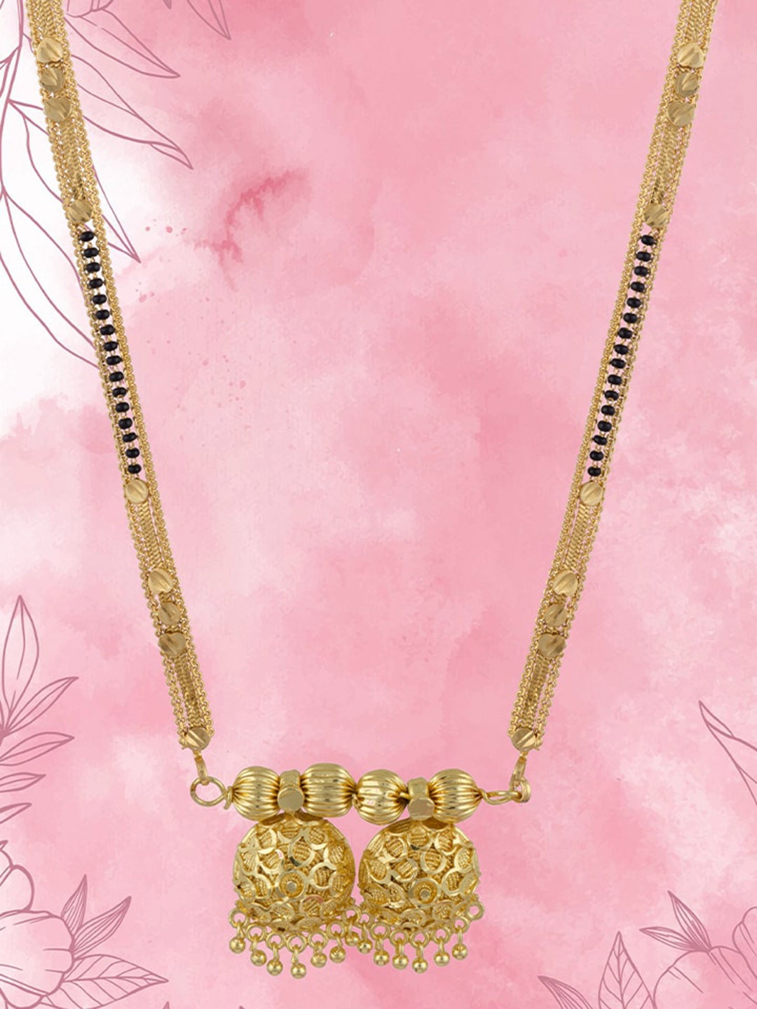 

Ramdev Art Fashion Jwellery Gold-Plated Beaded Mangalsutra