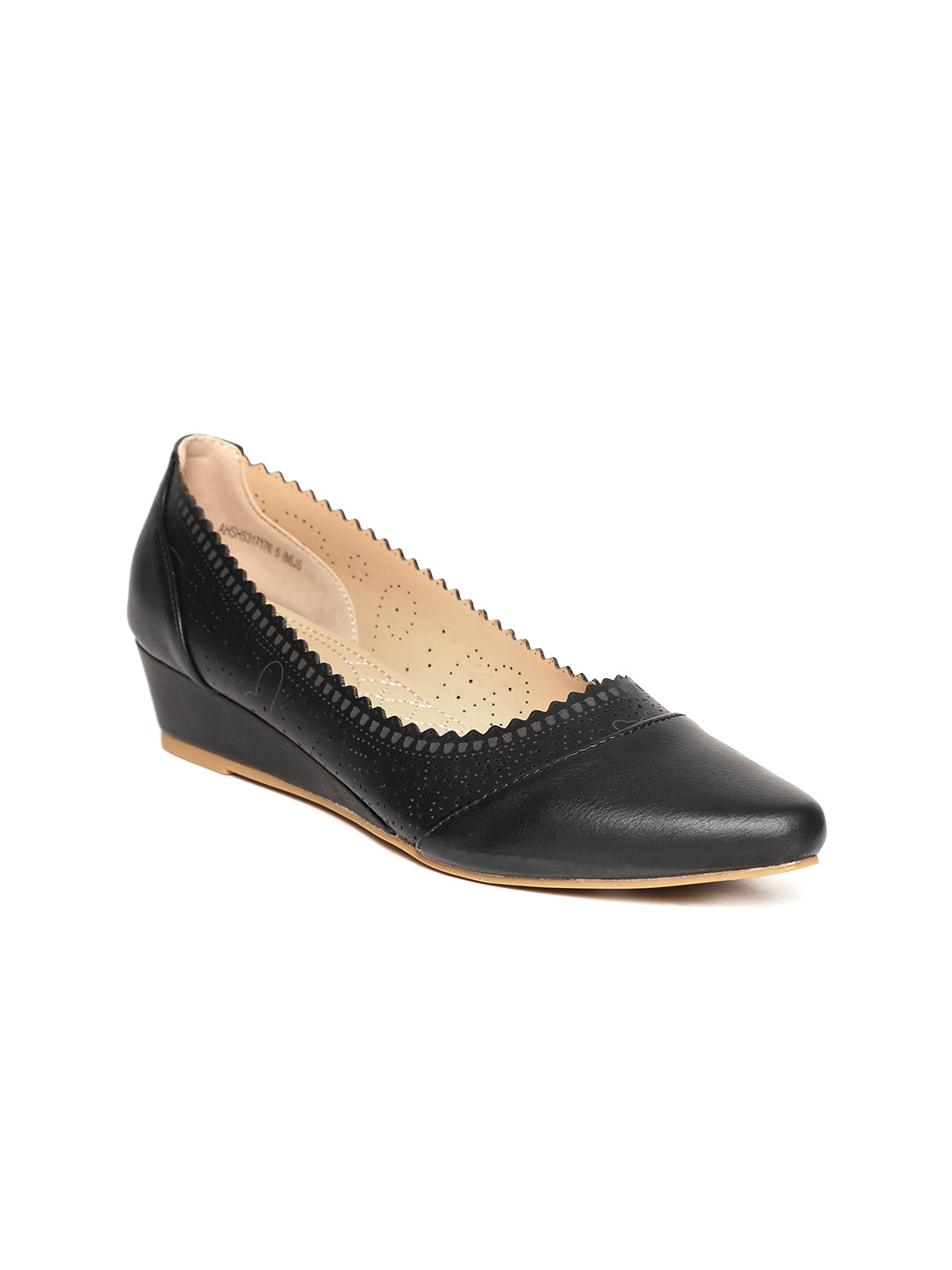 

Allen Solly Women Black Perforated Pumps