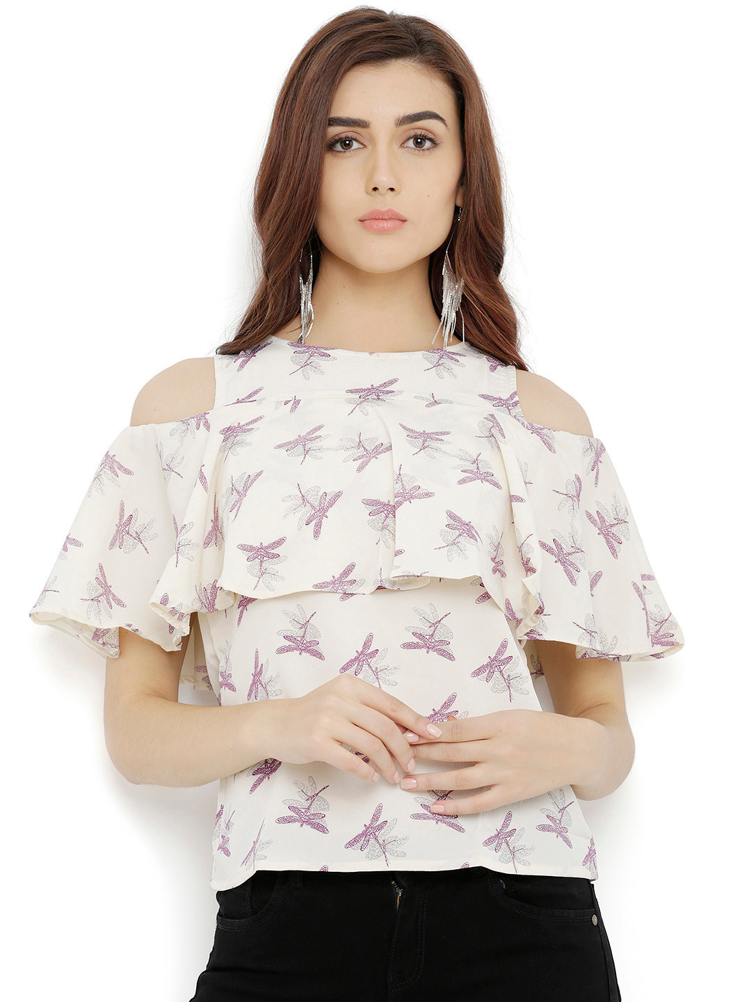 

Miss Chase Women White Printed Top