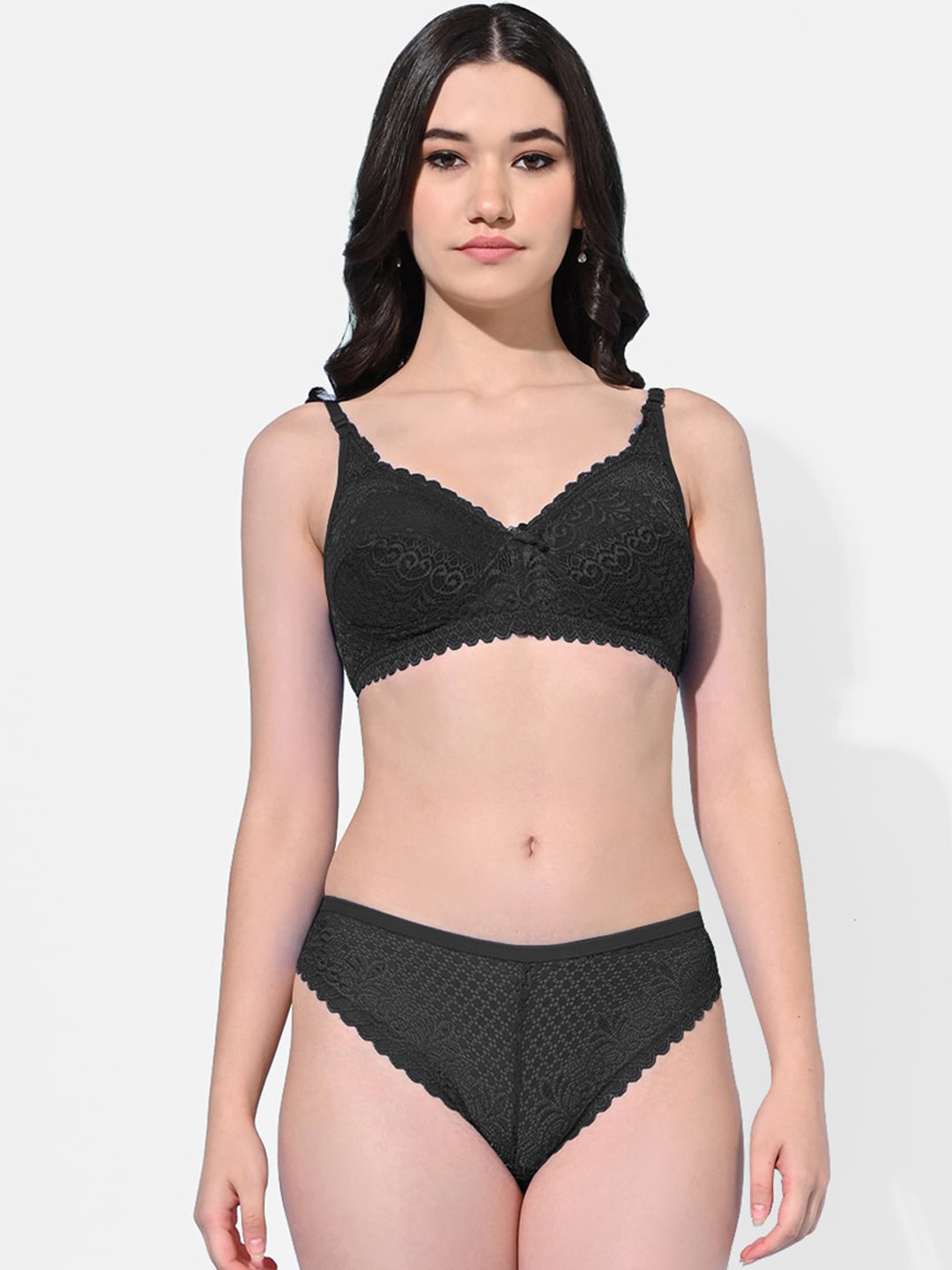 

FIMS Self-Design Lingerie Set, Black