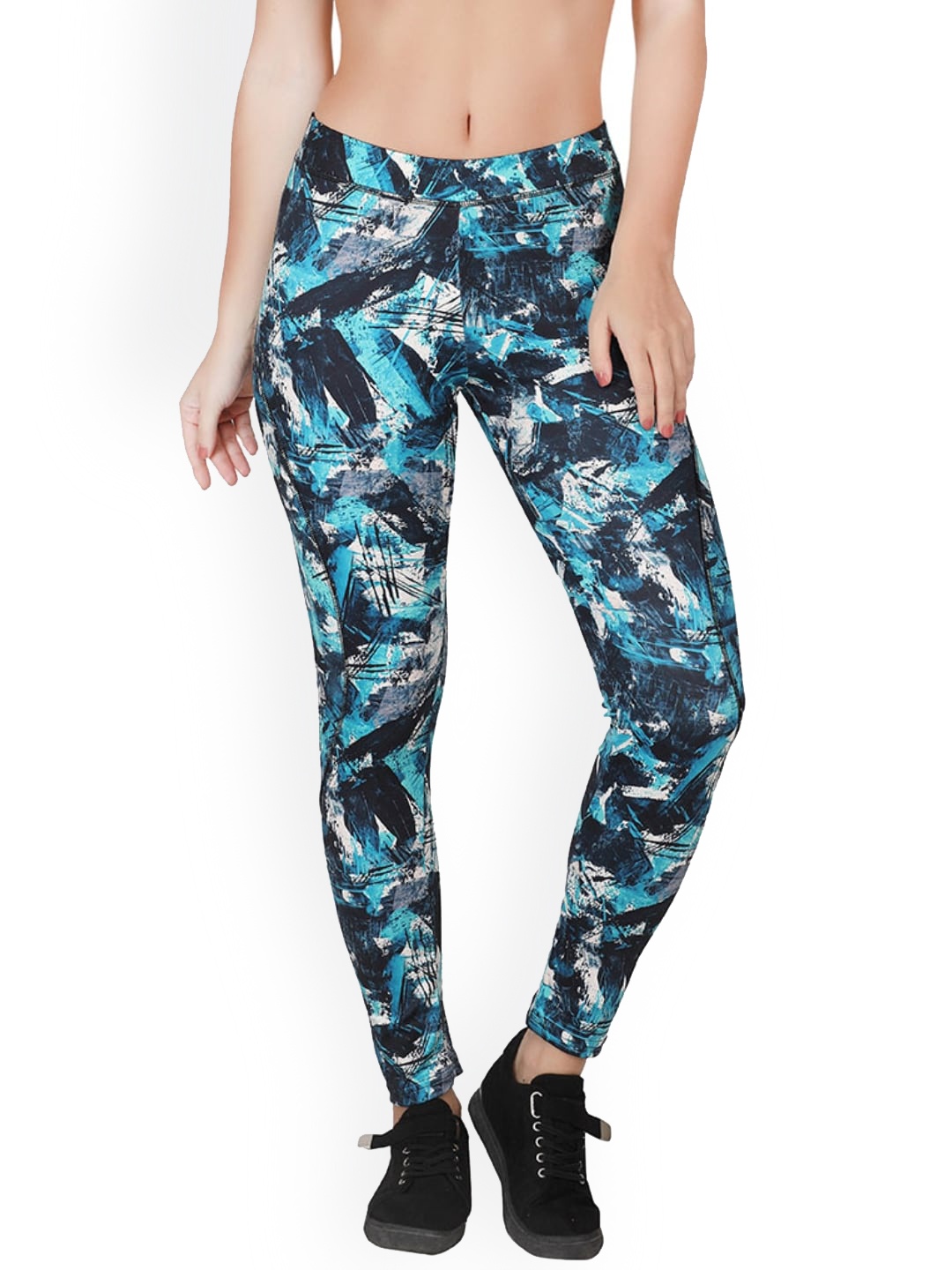 

Lovable Sport Women Abstract Printed Ankle-Length Track Pant, Blue