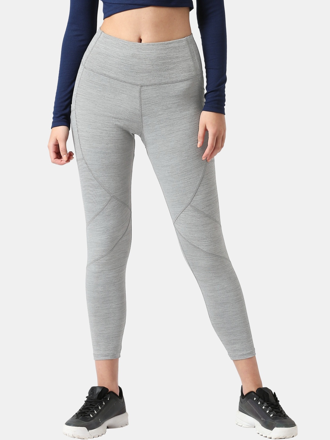 Lovable Sport Women Self-Design Slim-Fit Sports Track Pants, Grey