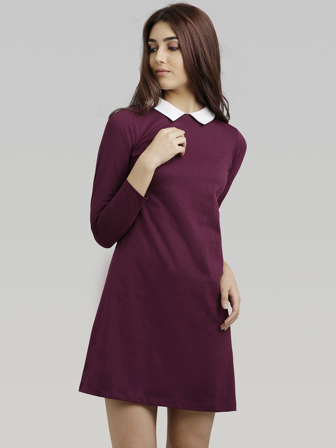 

Miss Chase Women Magenta Solid Sheath Dress