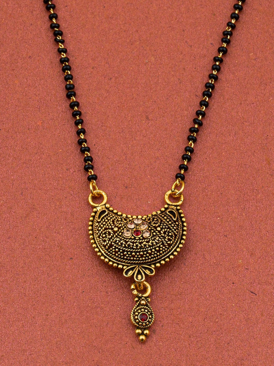 

Ramdev Art Fashion Jwellery Gold-Plated Beaded Mangalsutra