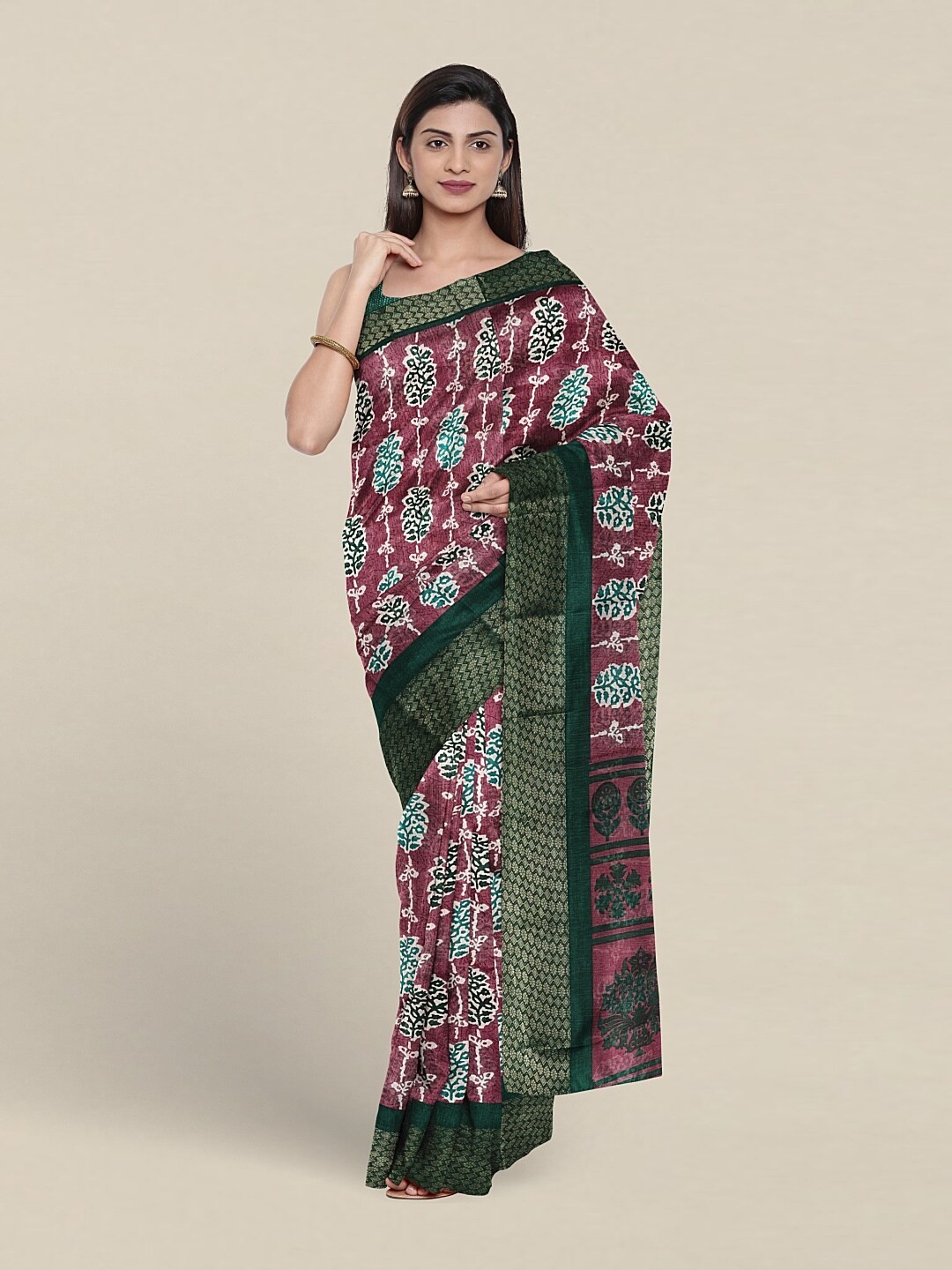

Pothys Floral Printed Saree, Lavender