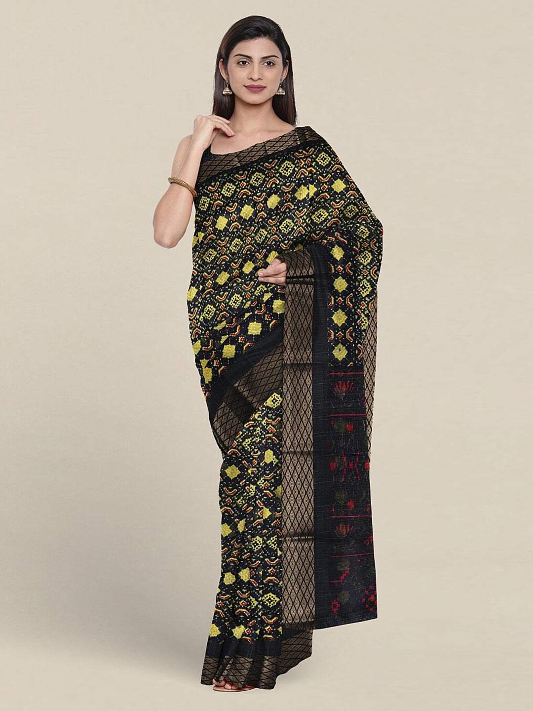 

Pothys Ethnic Motifs Printed Saree, Blue