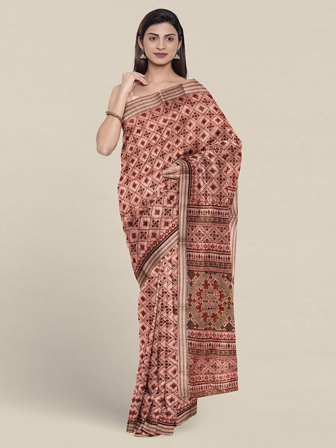 

Pothys Ethnic Motifs Printed Pure Cotton Saree, Mauve