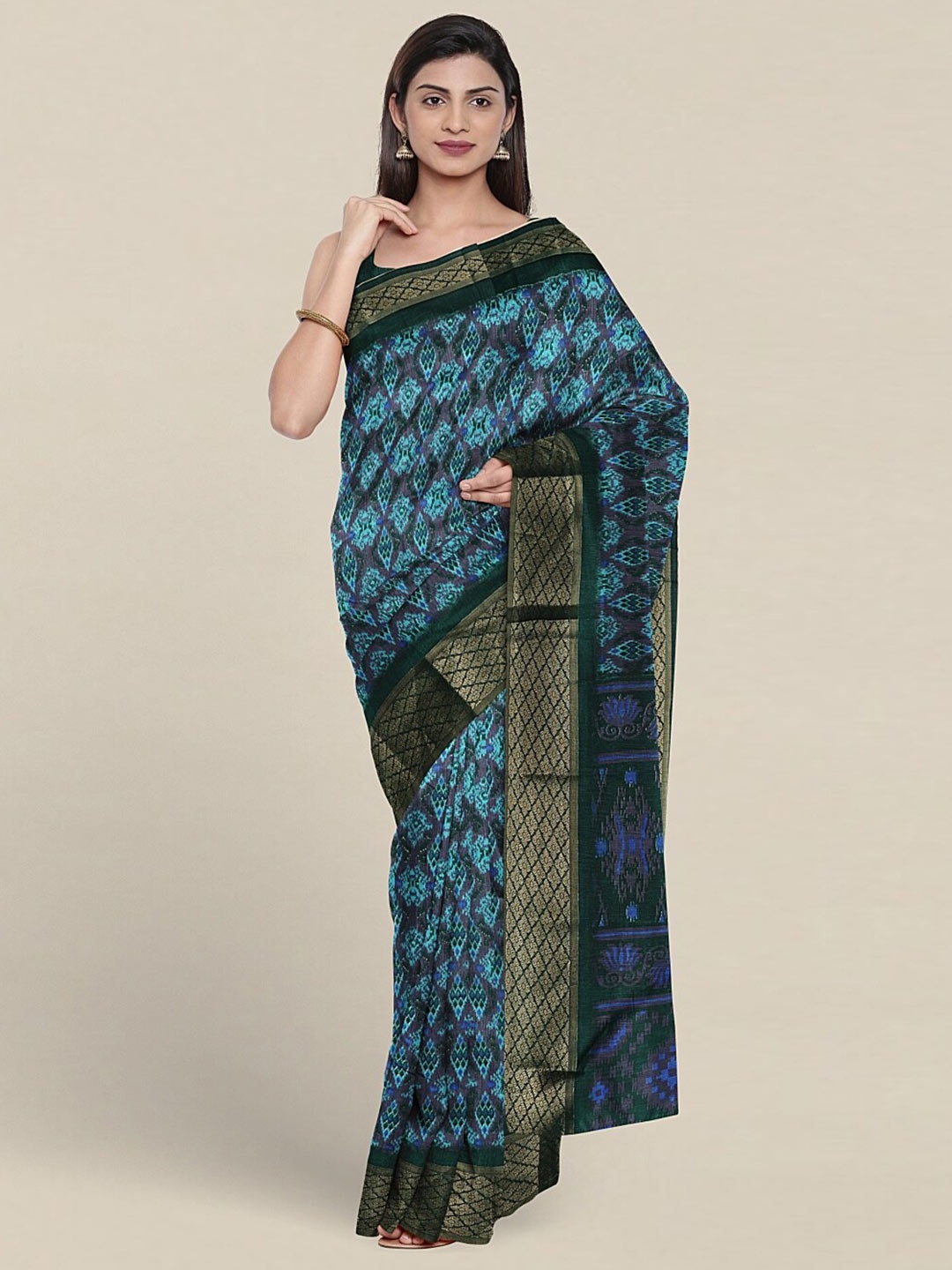 

Pothys Ethnic Motifs Printed Saree, Grey