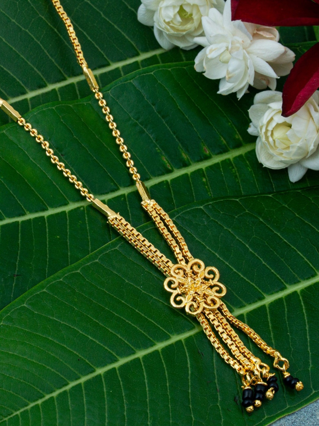 

Ramdev Art Fashion Jwellery Gold-Plated Beaded Mangalsutra