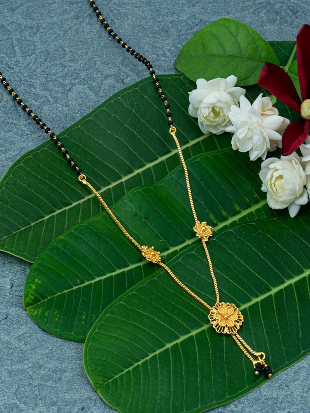 

Ramdev Art Fashion Jwellery Gold-Plated Beaded Mangalsutra