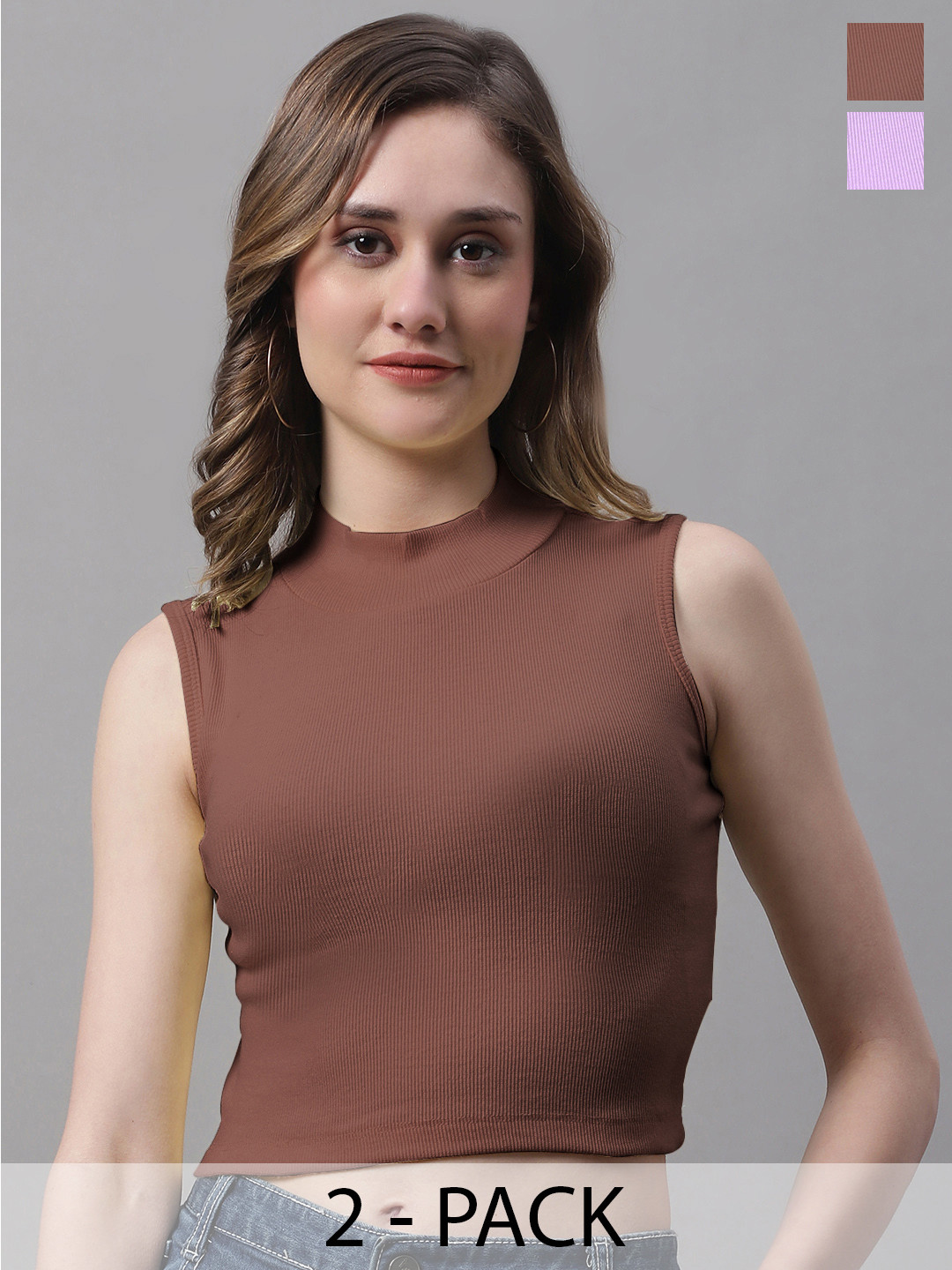 

FBAR Purple Cotton Crop Top