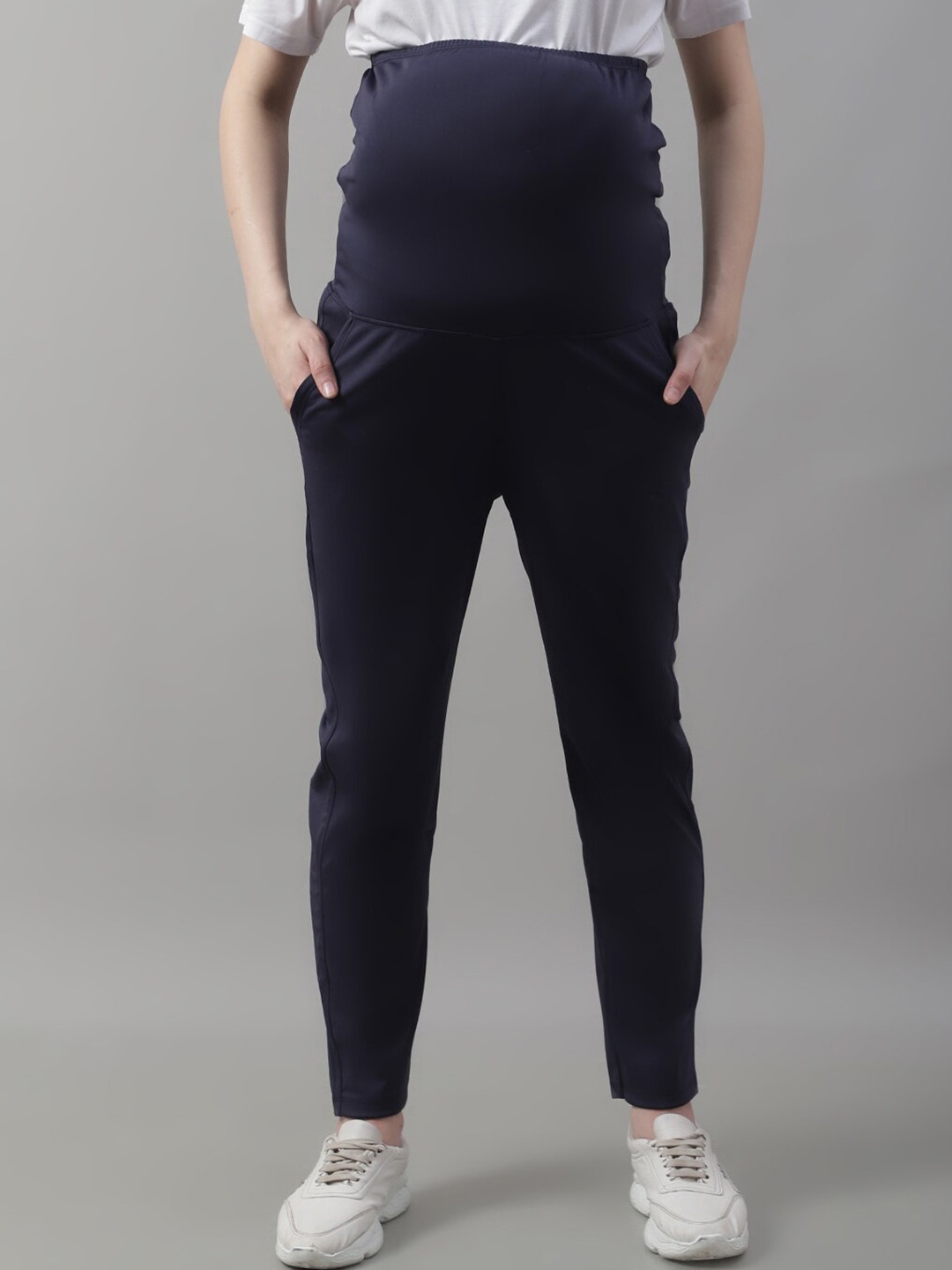 

Frempy Women Maternity Track Pant, Navy blue