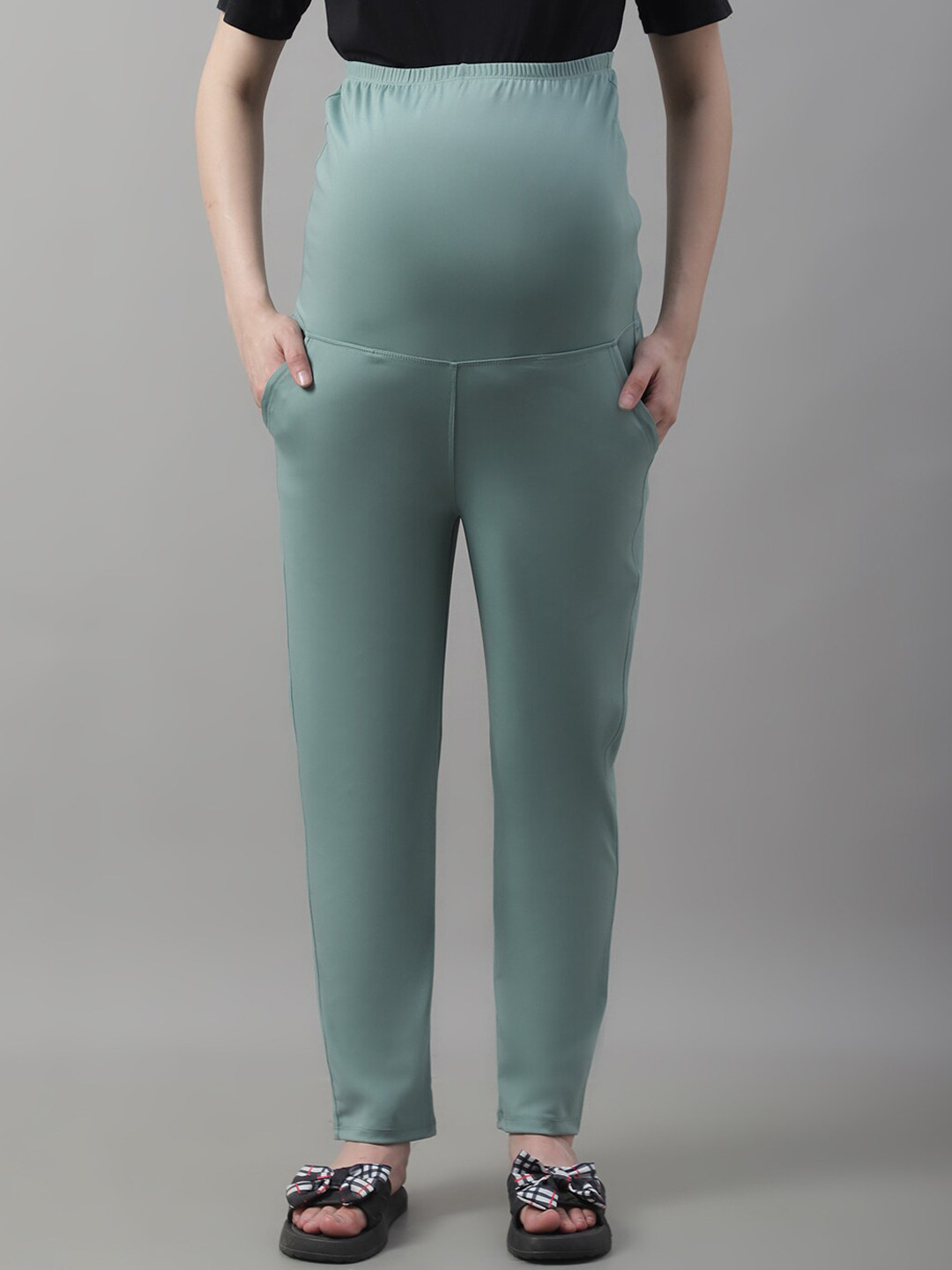 

Frempy High-Rise Maternity Trousers, Sea green