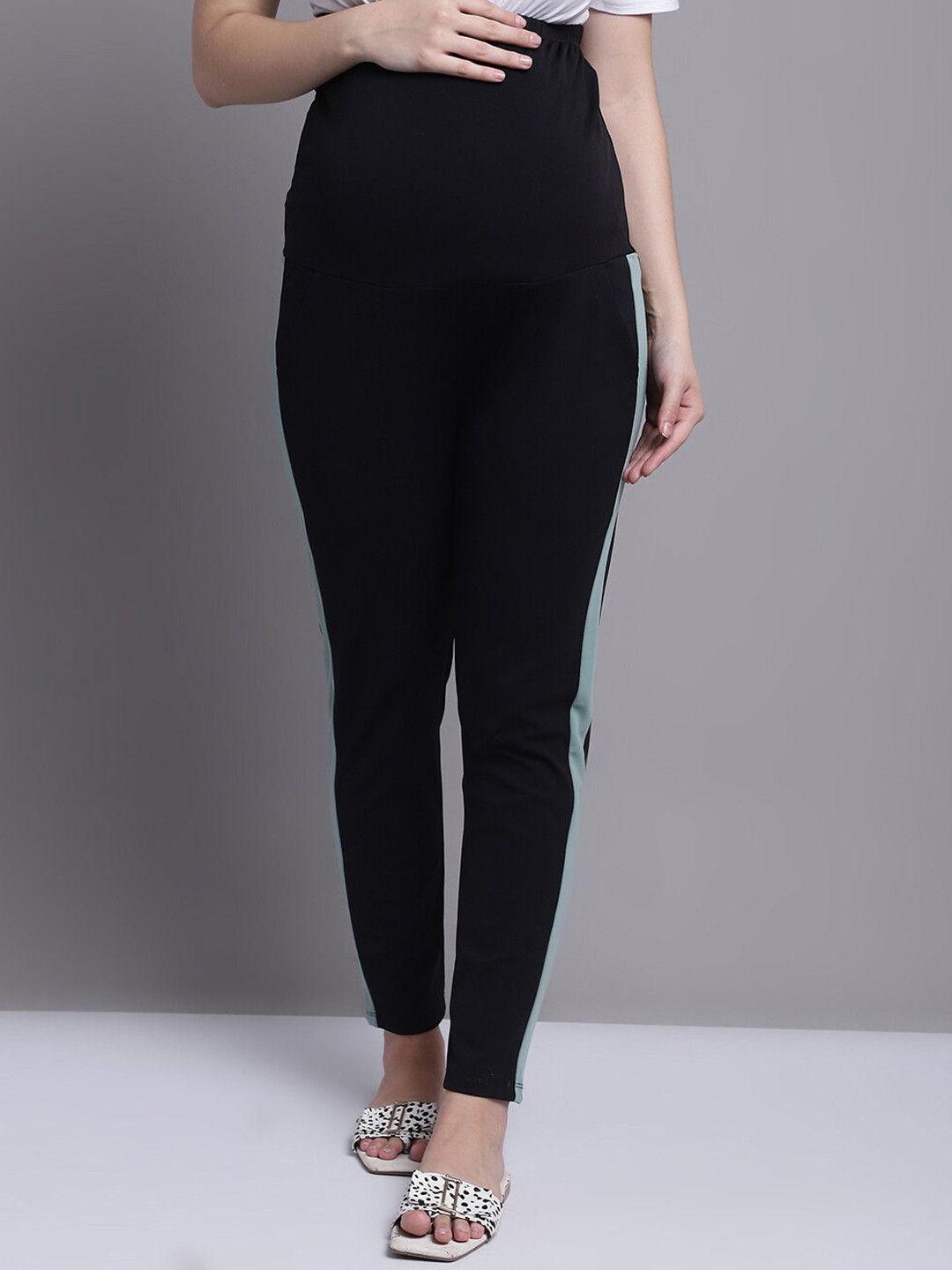 

Frempy Women Maternity Track Pant, Black