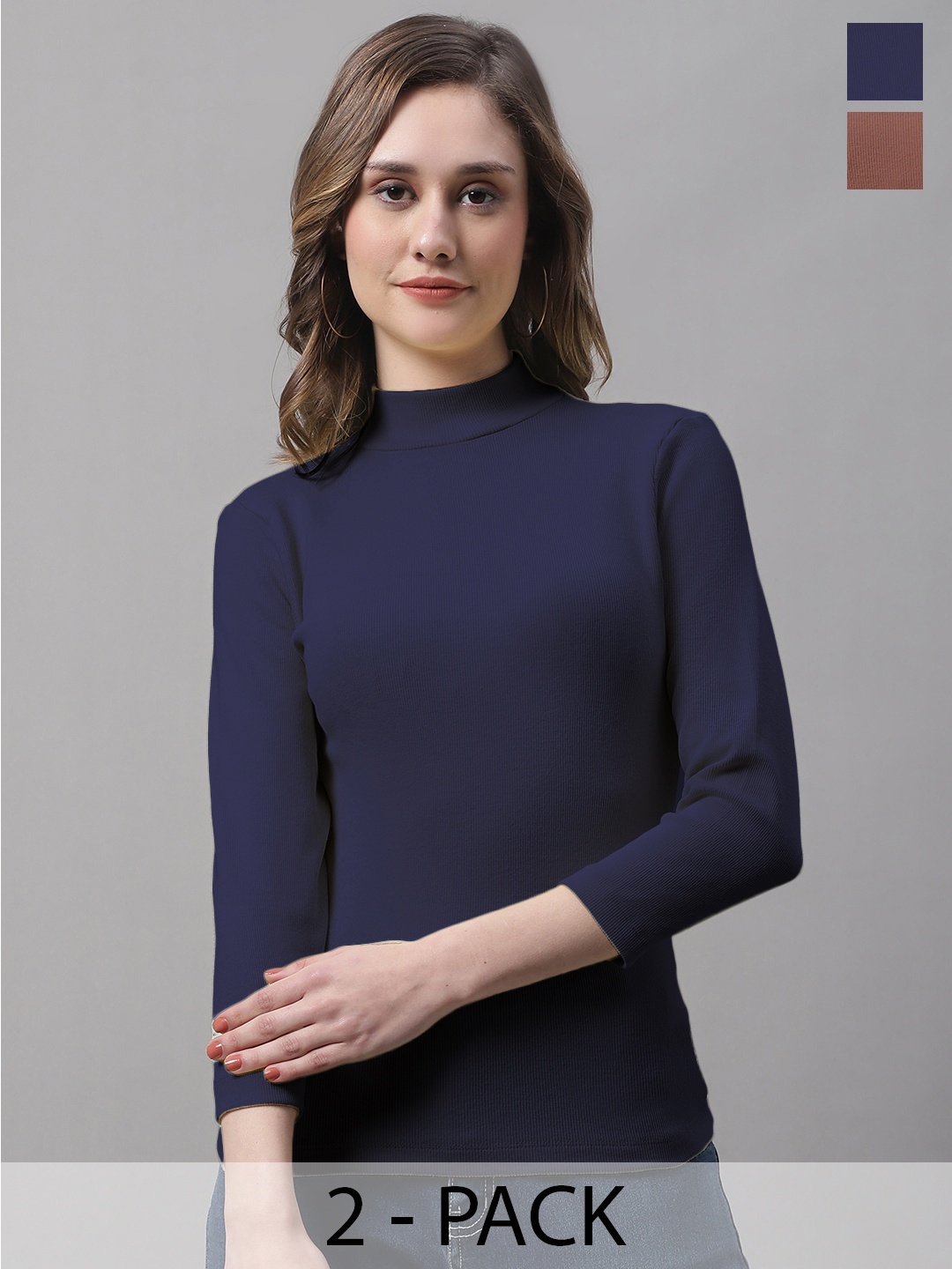

FBAR Navy Blue Cotton Top