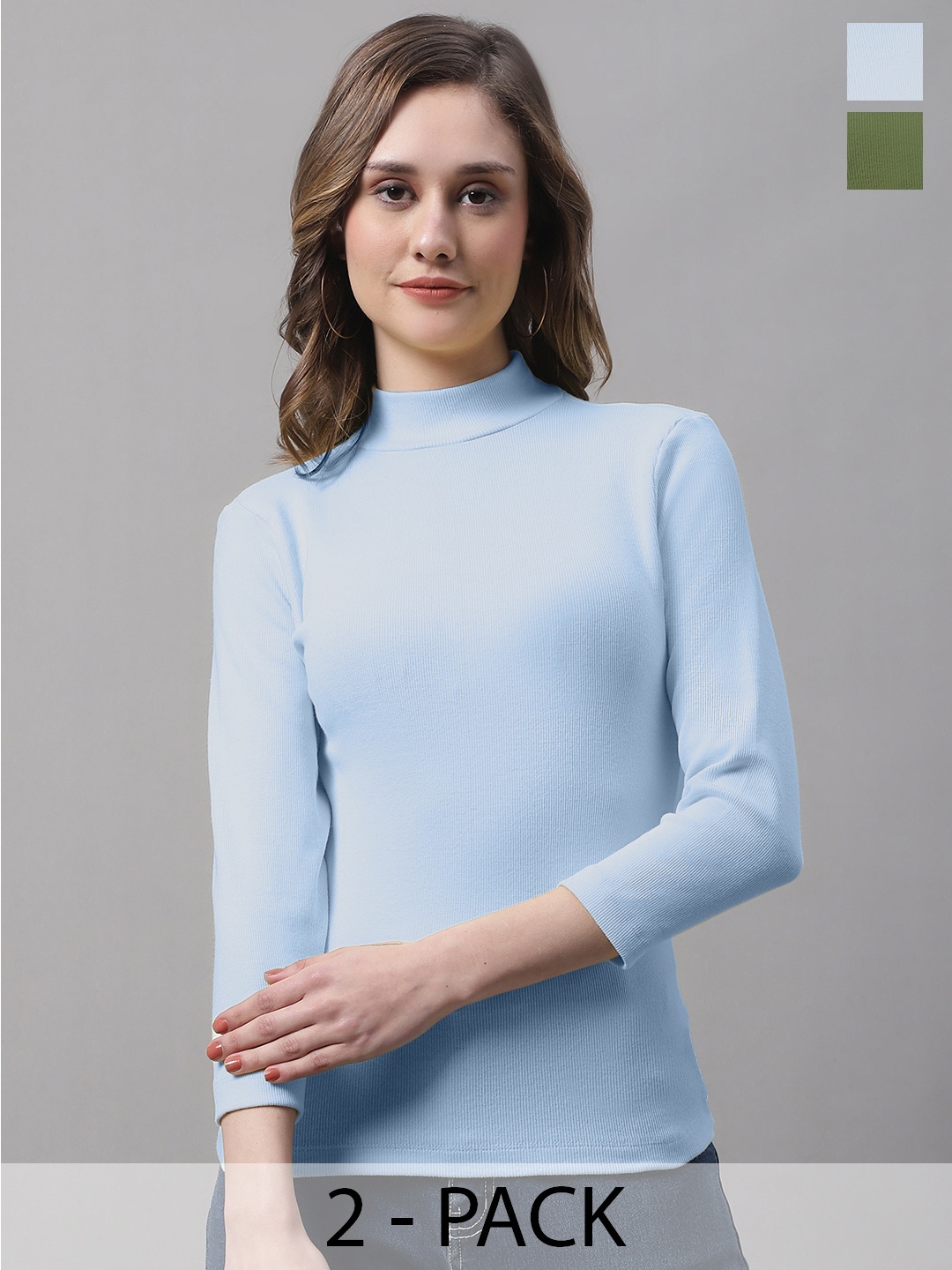 

FBAR Turquoise Blue Cotton Top