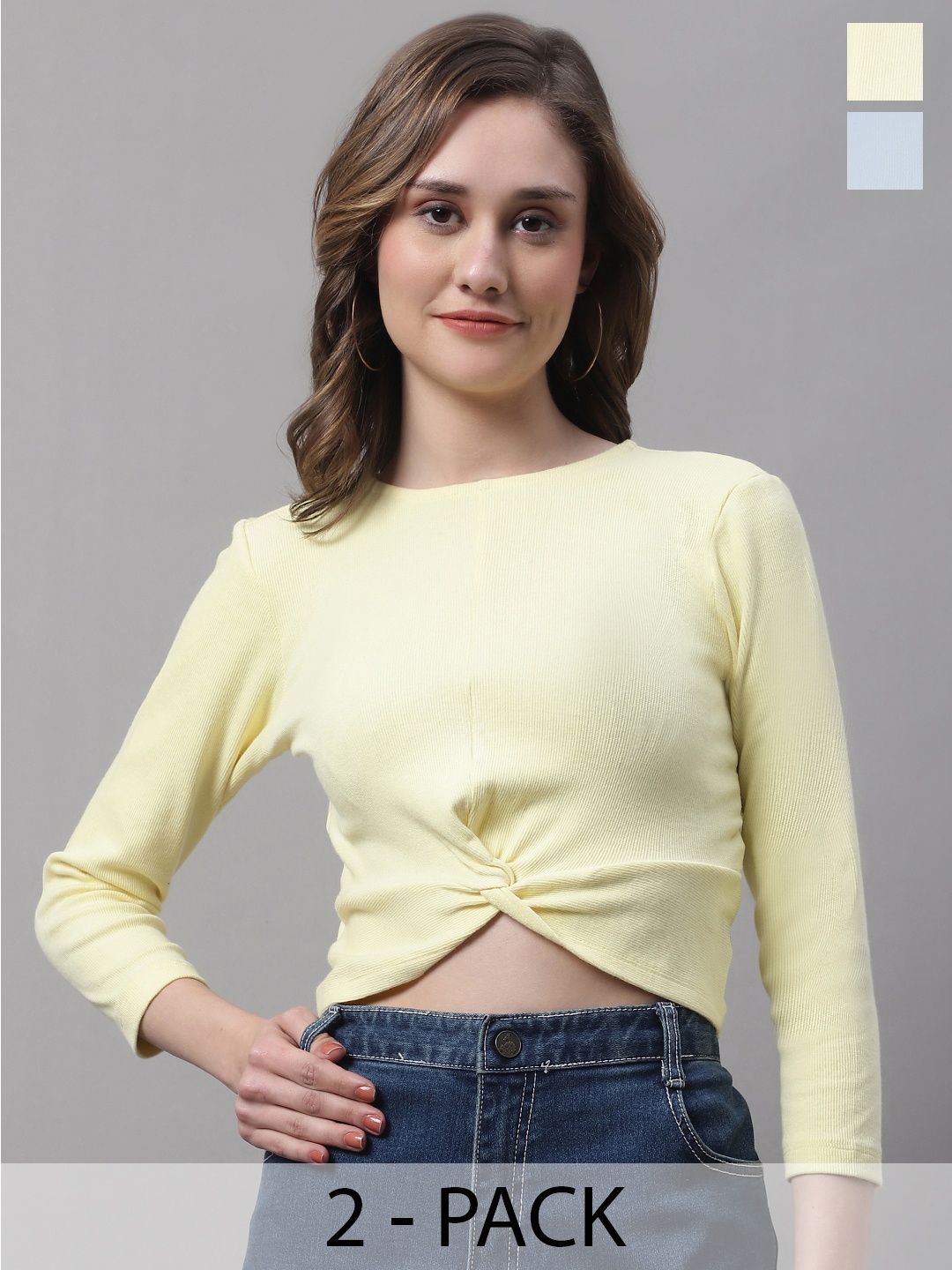 

FBAR Yellow Cotton Crop Top