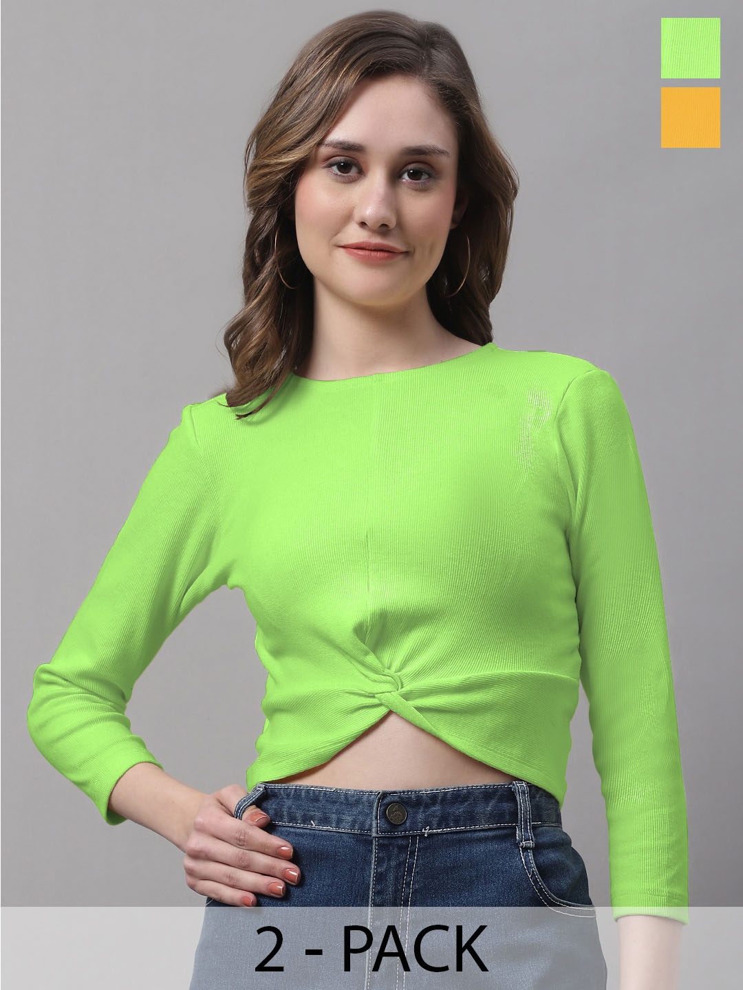

FBAR Green Cotton Crop Top