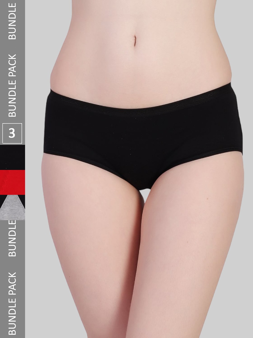 

PLUMBURY Women Pack of 2 Full Coverag Period Briefs PLPANTY11200622RED/BLS, Red