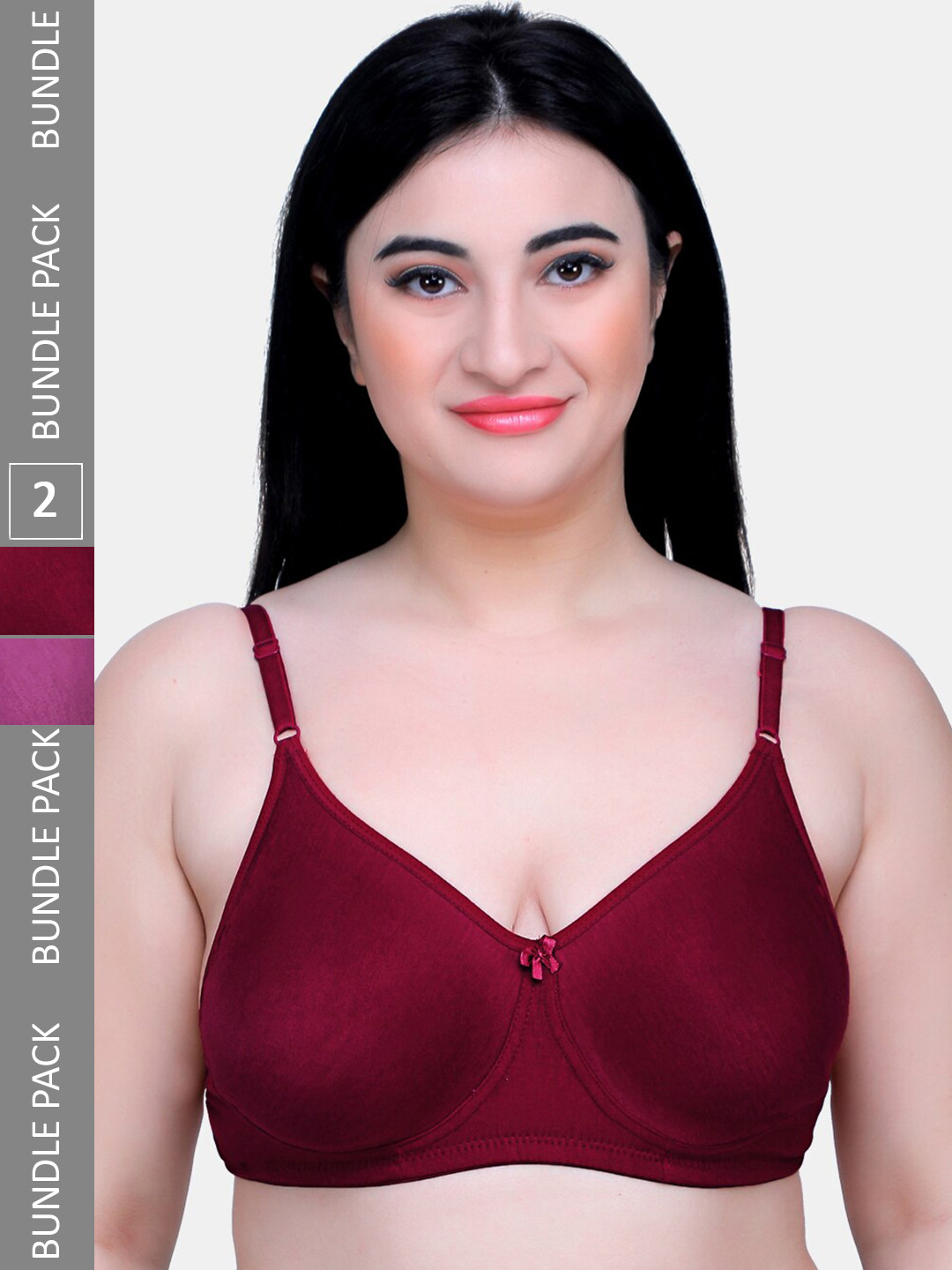 

MAROON Pack of 2 Full Coverage Cotton Bra