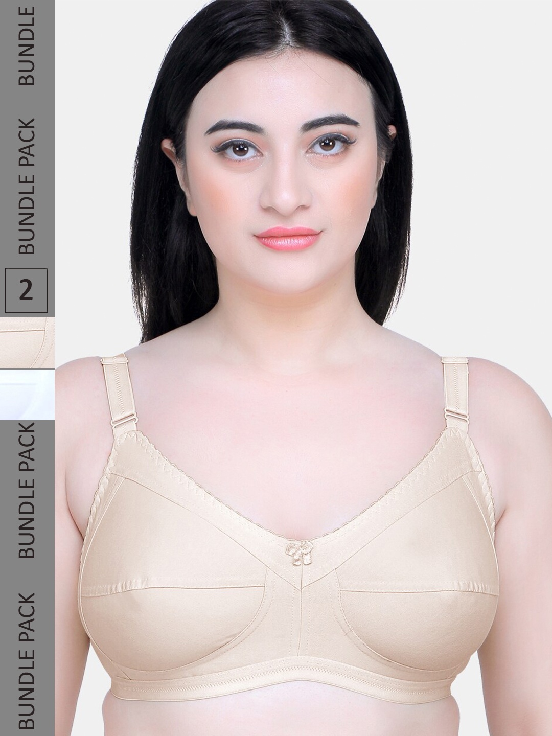 

MAROON Pack Of 2 All Day Comfort Full Coverage Minimizer Bra, Beige