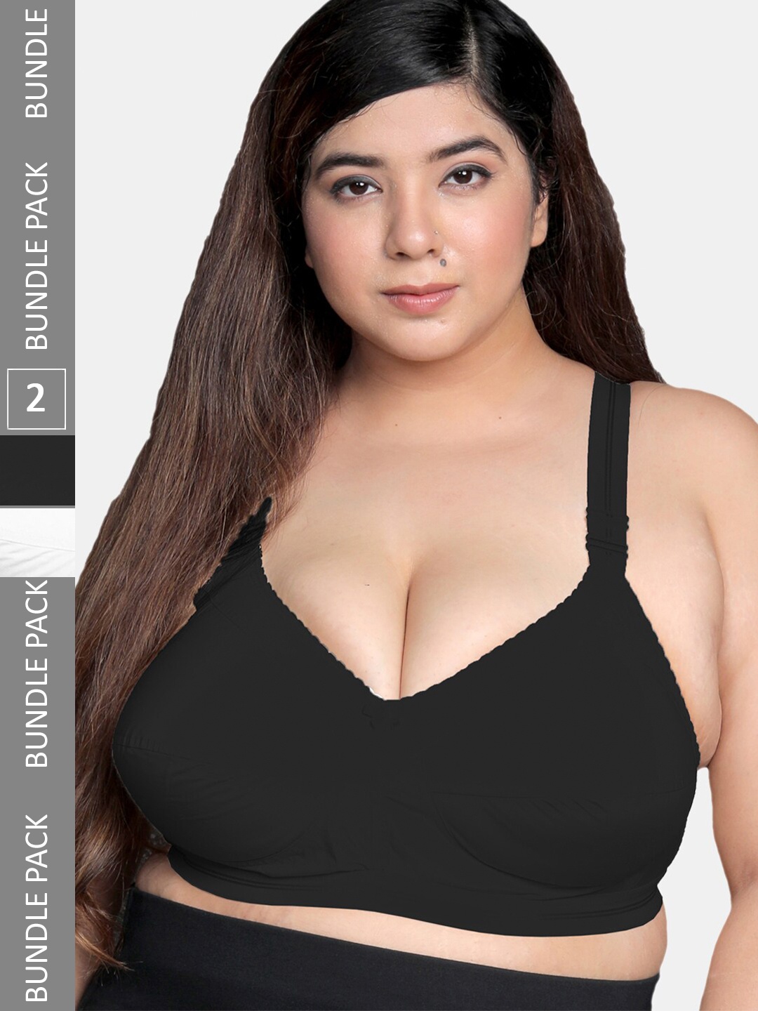 

MAROON Pack of 2 Bra with Full Coverage Bra, White