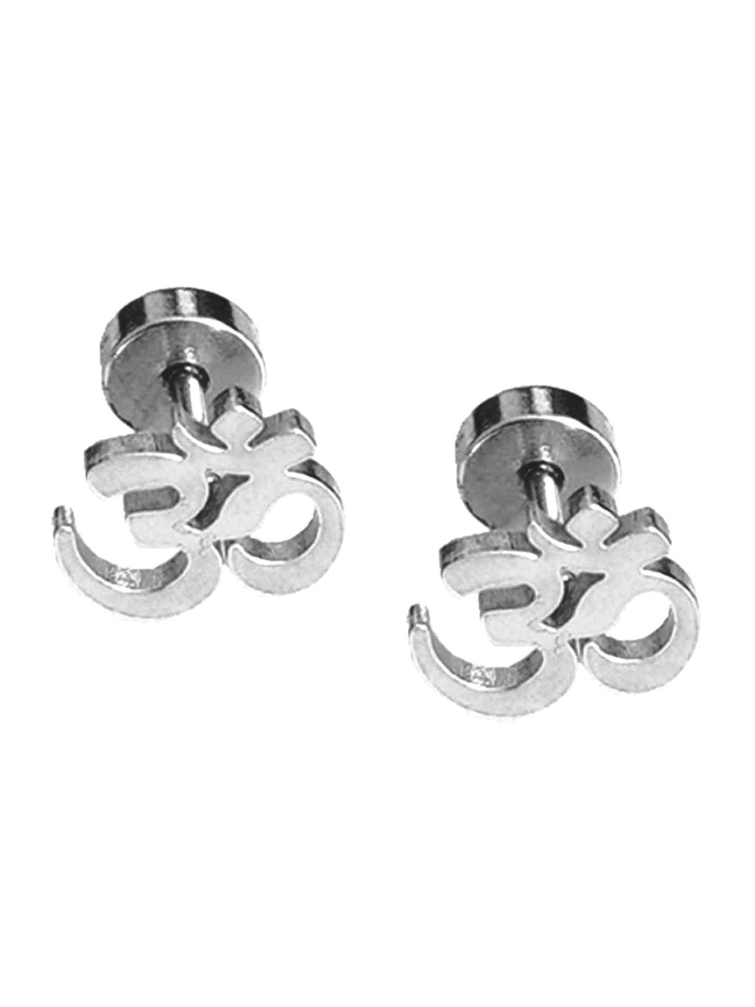 

MEENAZ Men Silver-Plated Contemporary Stud Earrings