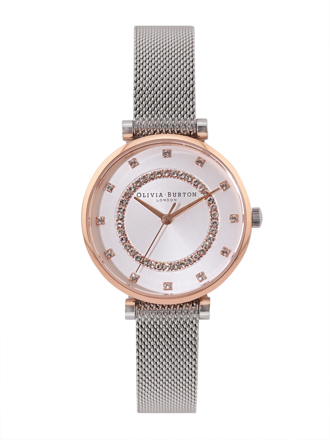 

OLIVIA BURTON LONDON Women Embellished Dial Stainless Steel Bracelet Style Watch 24000004, Off white