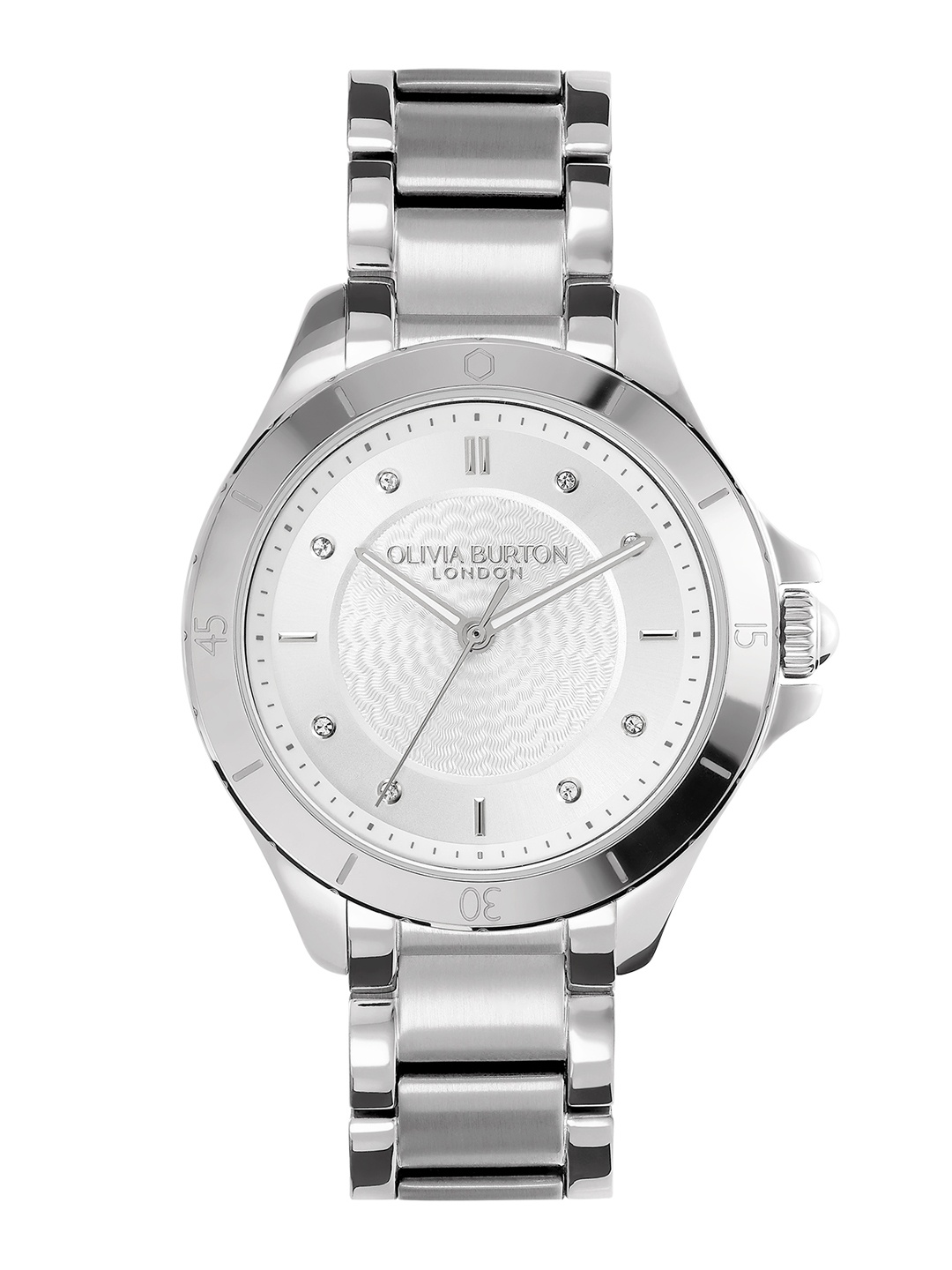 

OLIVIA BURTON LONDON Women Guilloche Analogue Watch 24000039, Silver