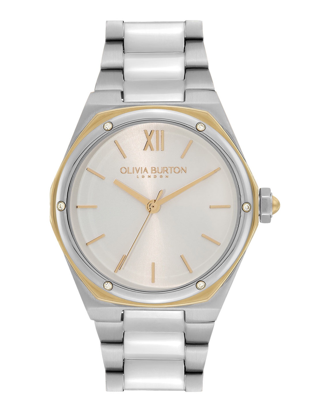 

OLIVIA BURTON LONDON Hexa Women Stainless Steel Bracelet Style Analogue Watch 24000031, White