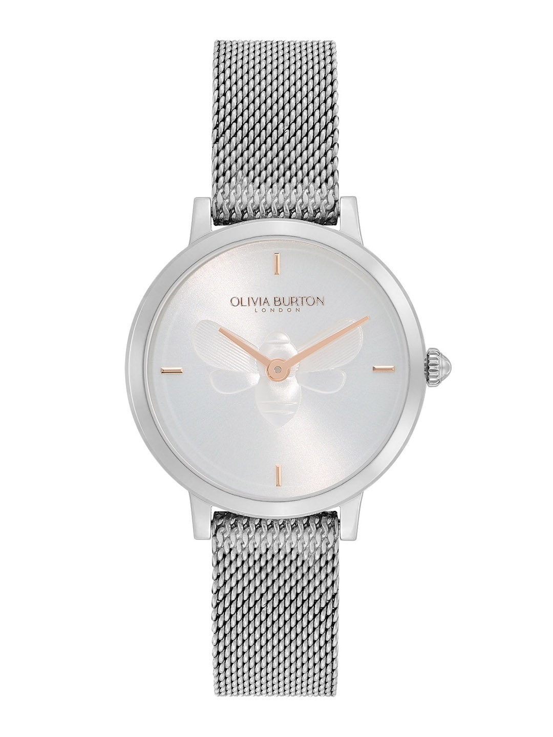 

OLIVIA BURTON LONDON Women Ultra Slim Bee Analogue Watch 24000021, Silver