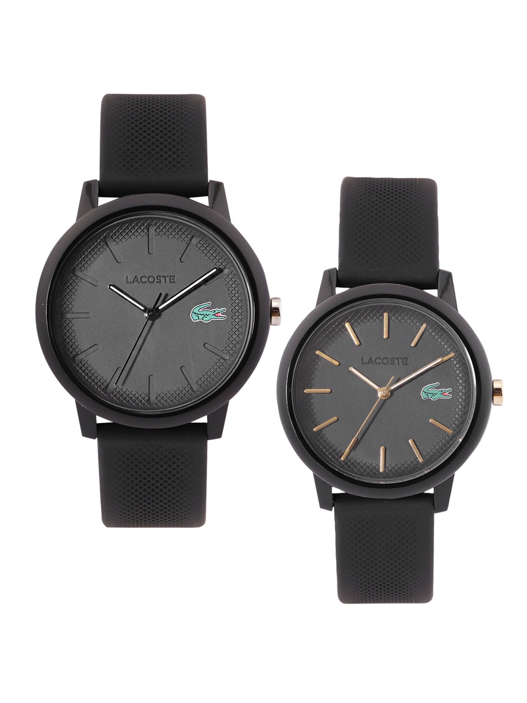 Lacoste Set of 2 His & Her L.12.12 Analogue Watch Set 2070021, Black