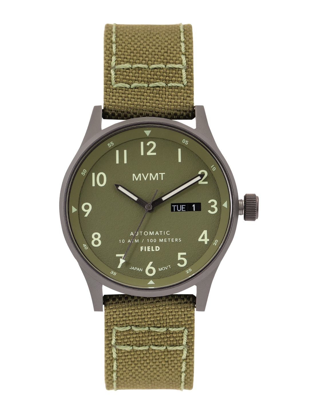 

MVMT Men Field Automatic Motion Powered Analogue Watch 28000316, Olive