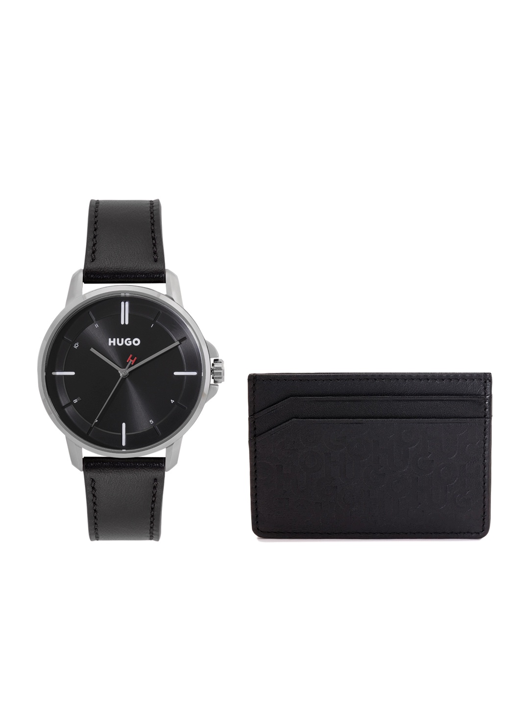 

Hugo Boss Men Leather Focus Analogue Watch 1570137-Black