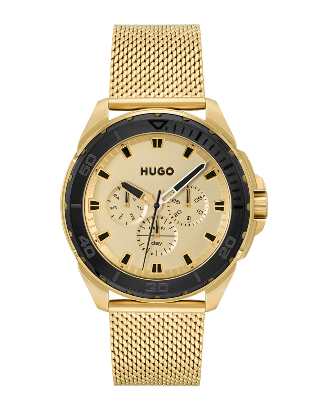 

Hugo Boss Men Braided Fresh Chronograph Analogue Watch 1530288-Gold