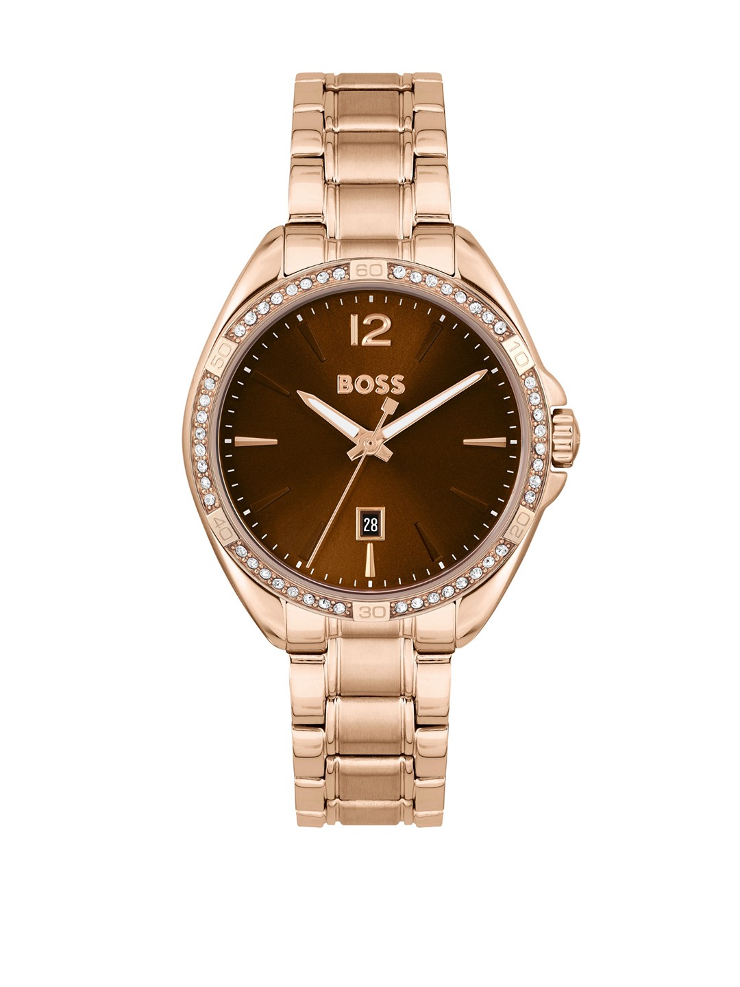 

Hugo Boss Women Felina Analog Round Dial Watch 1502621, Brown