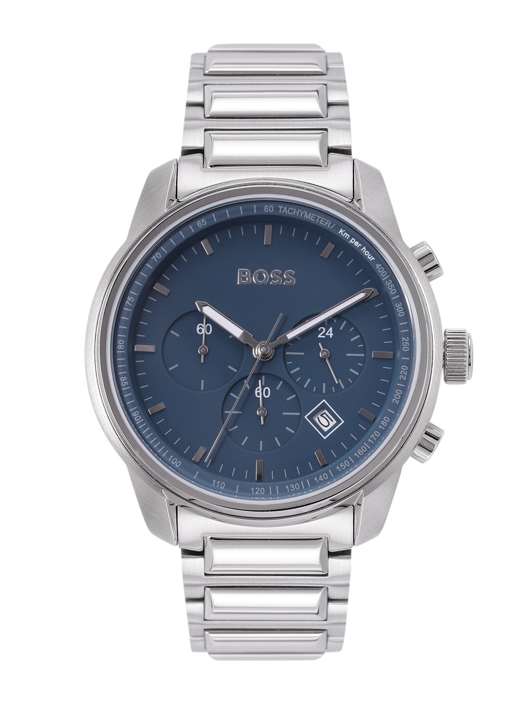 

Hugo Boss Men Trace Bracelet Style Analogue Chronograph Watch 1514007-Blue