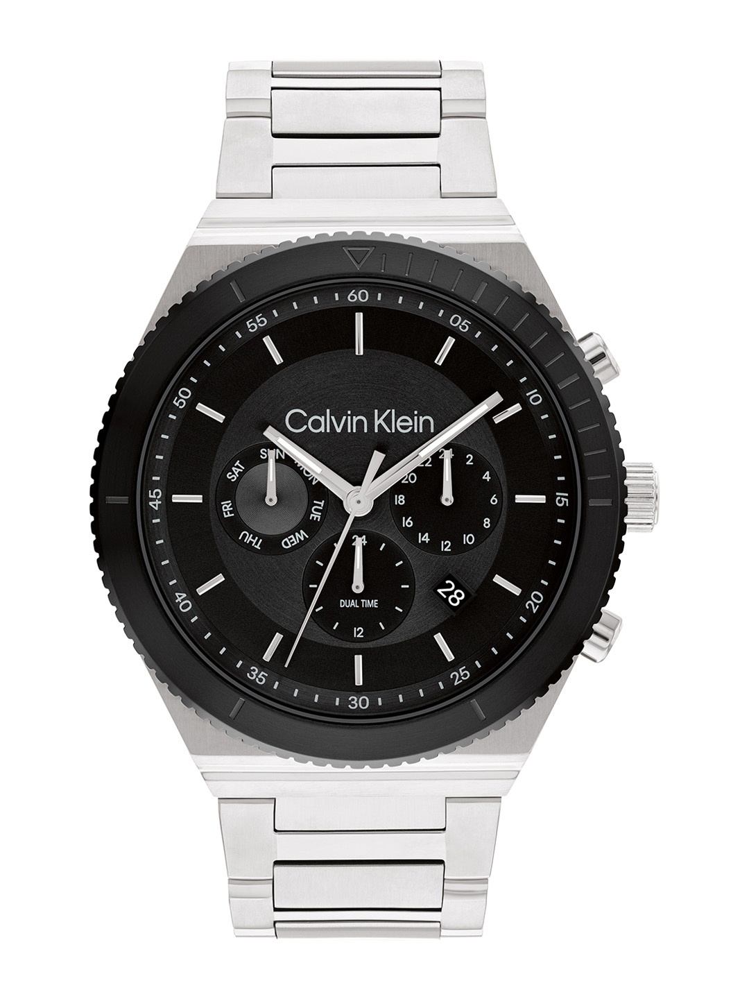 

Calvin Klein Men Fearless Stainless Steel Bracelet Style Analogue Multi Watch 25200301, Black
