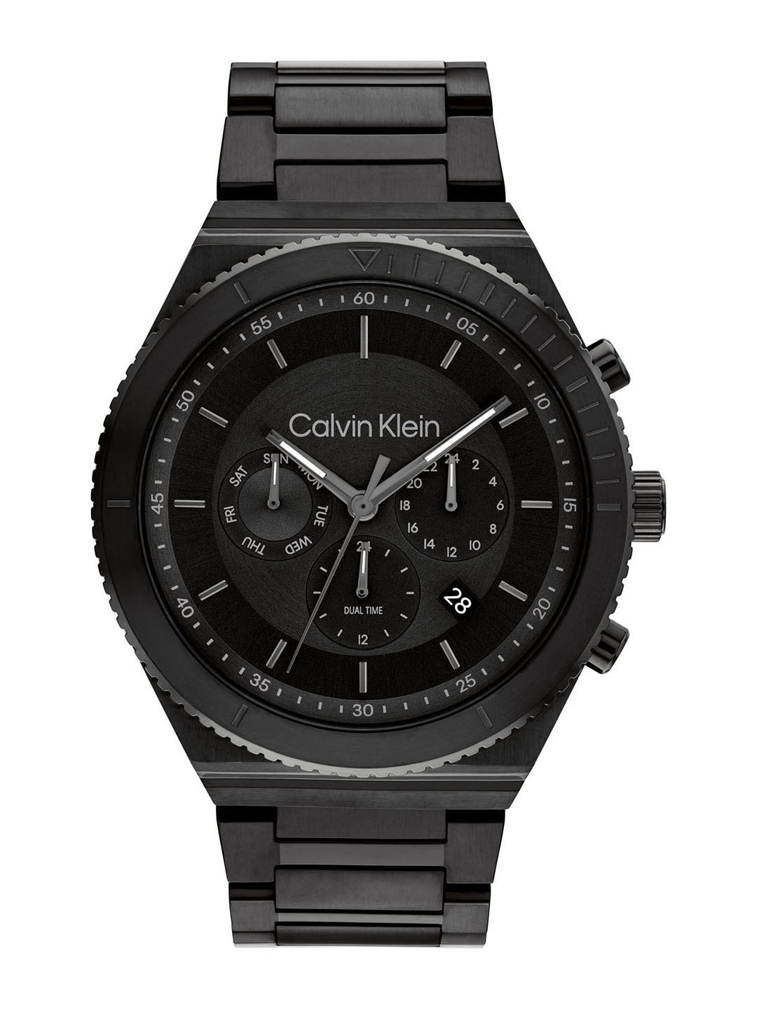 

Calvin Klein Men Fearless Multifunction Bracelet Style Analogue Watch 25200303-Black