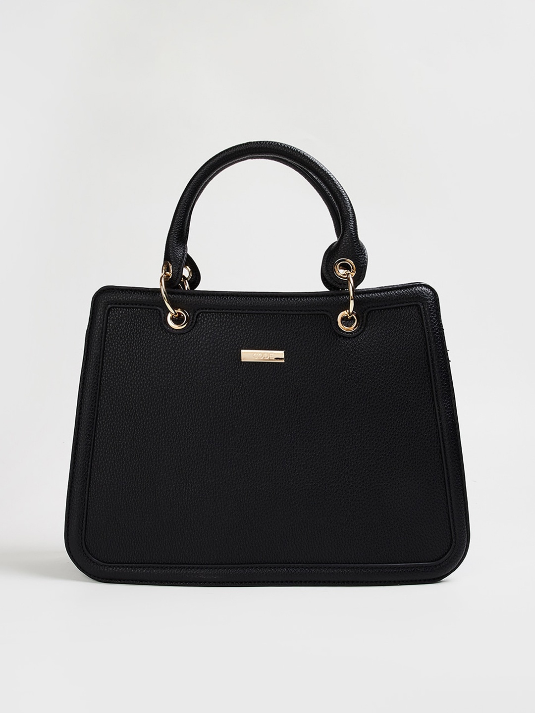 

CODE by Lifestyle Textured Structured Handheld Bag, Black