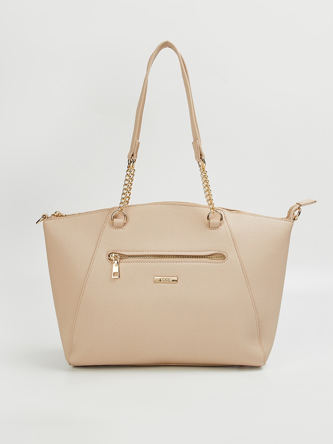 

CODE by Lifestyle Textured Structured Shoulder Bag, Beige