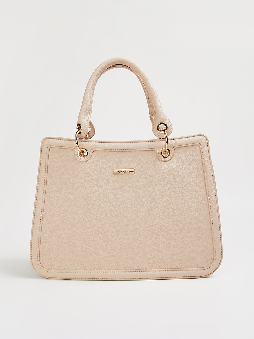 

CODE by Lifestyle Textured Structured Handheld Bag, Beige