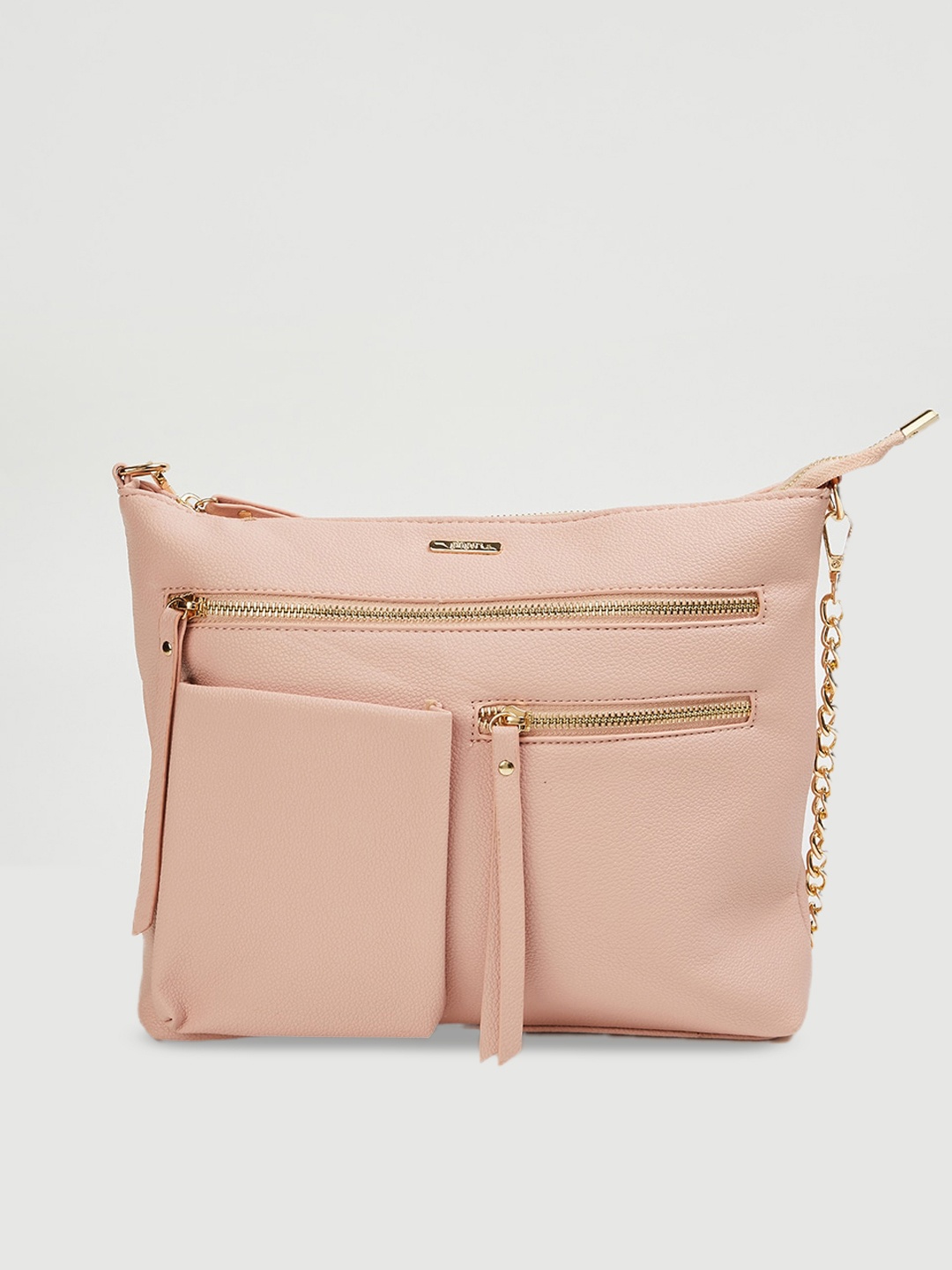 

Ginger by Lifestyle Structured Shoulder Bag with Tasselled, Pink