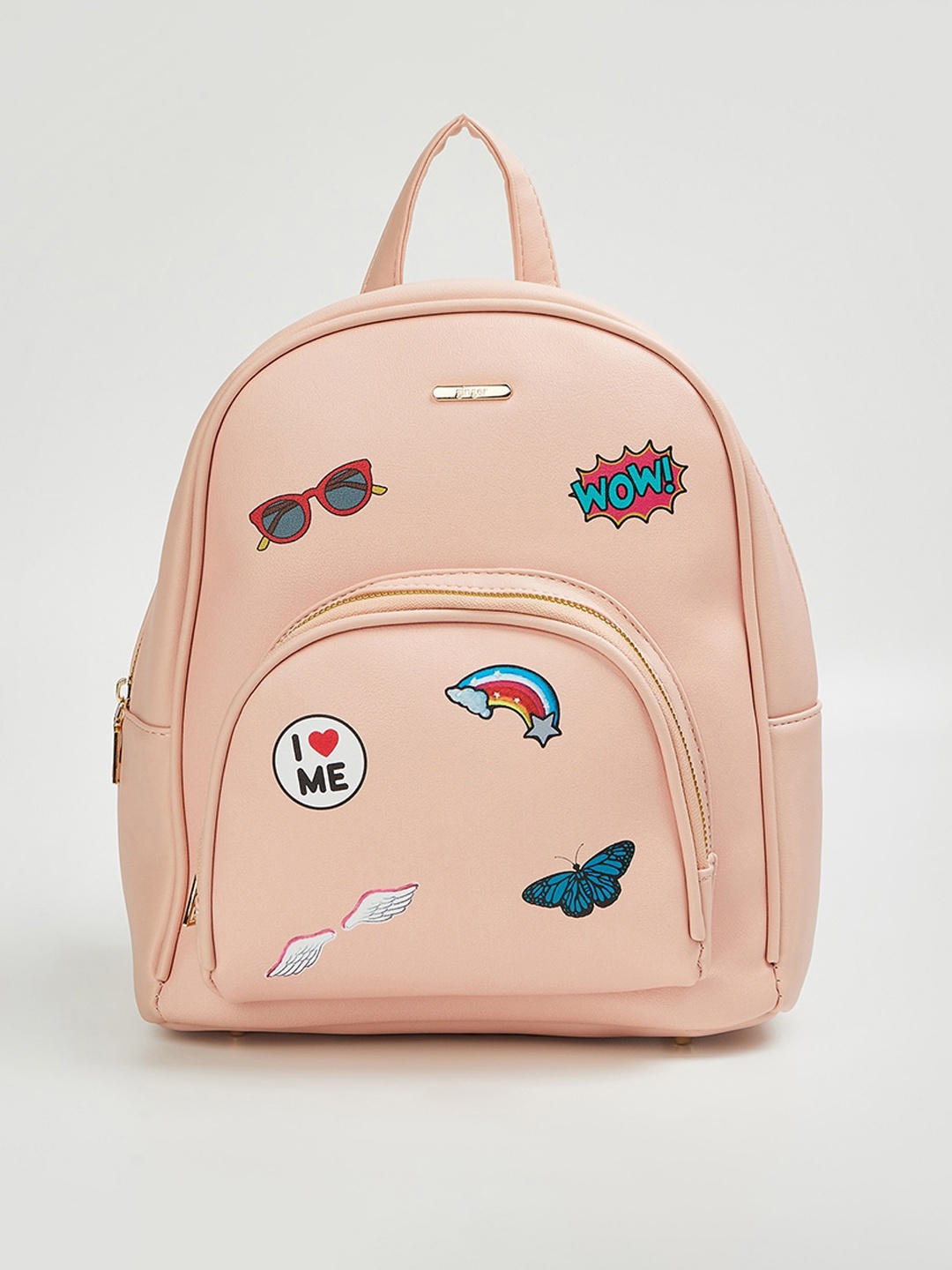 

Ginger by Lifestyle Structured Applique Shoulder Bag, Pink